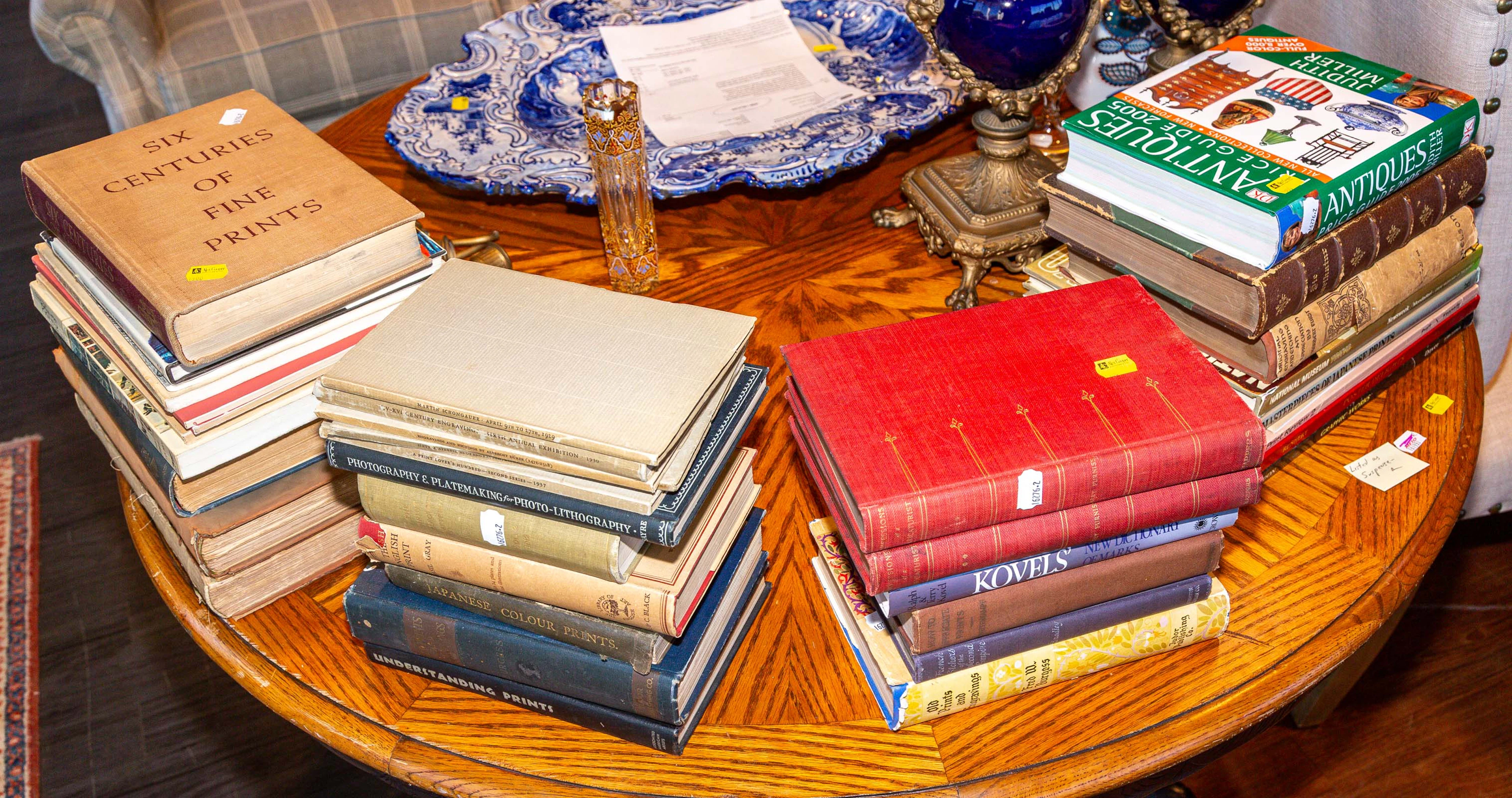 An Assortment of Books on Prints & Antiques