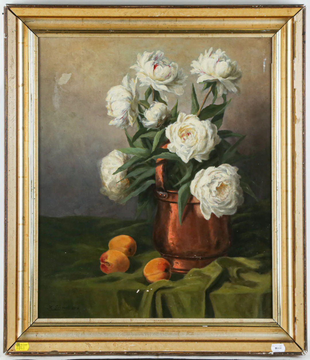 H. Gerault. Still Life with Flowers, oil