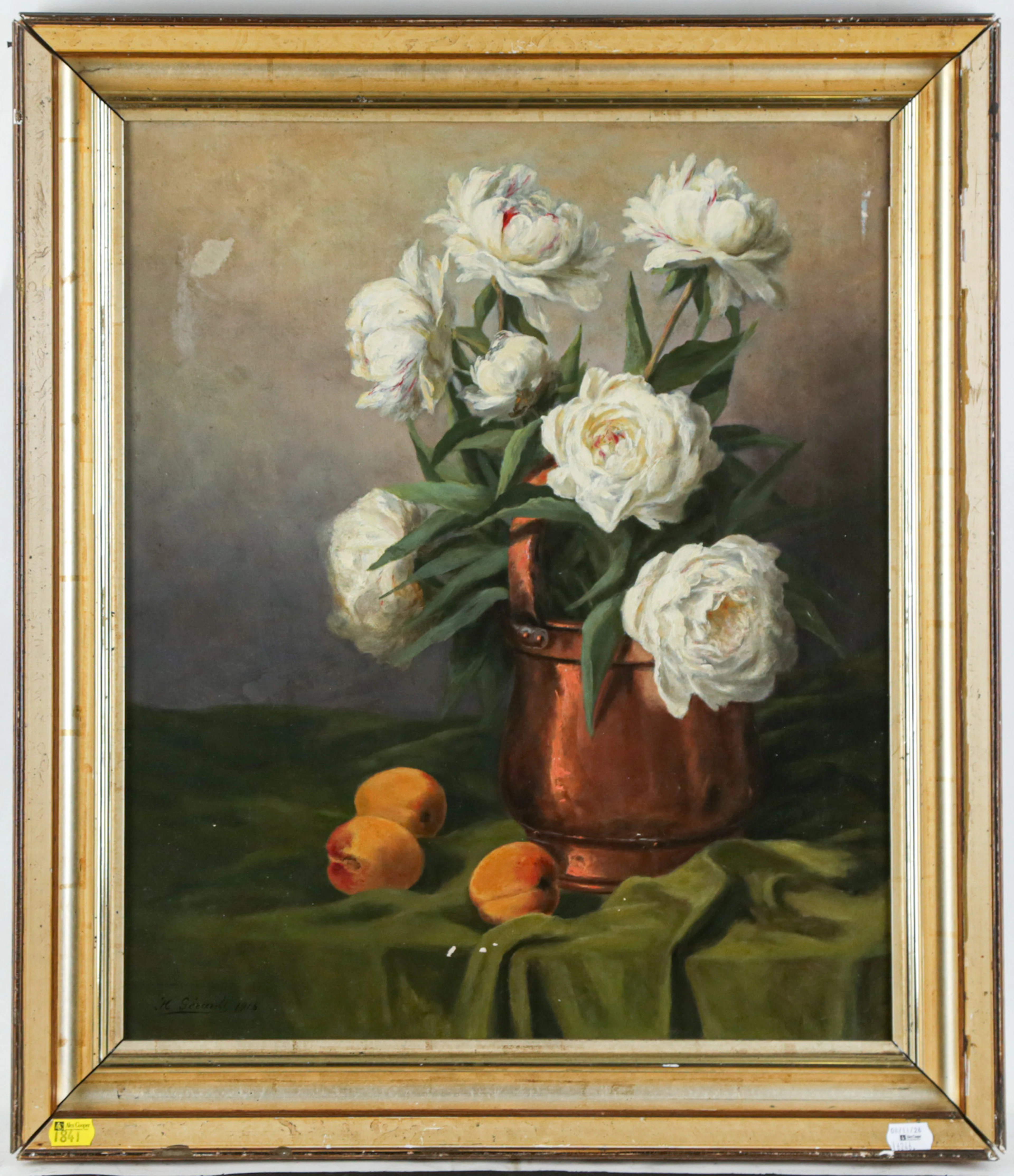 H. Gerault. Still Life with Flowers, oil
