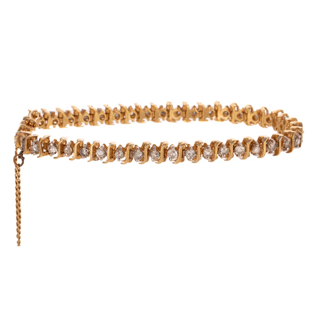 A 2.00 ctw Diamond "S" Link Bracelet in 14K