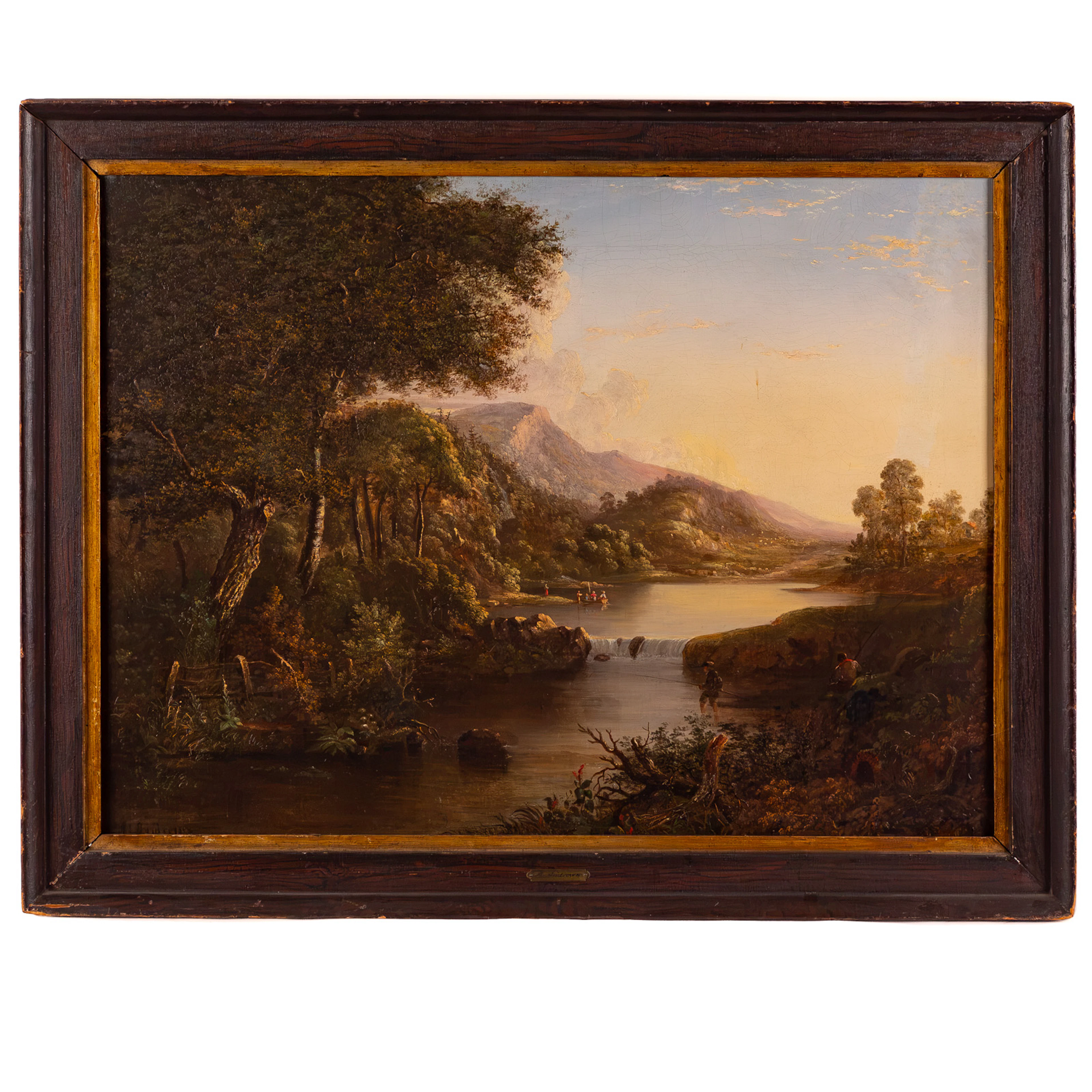 Ambrose Andrews. Landscape with Figures, oil