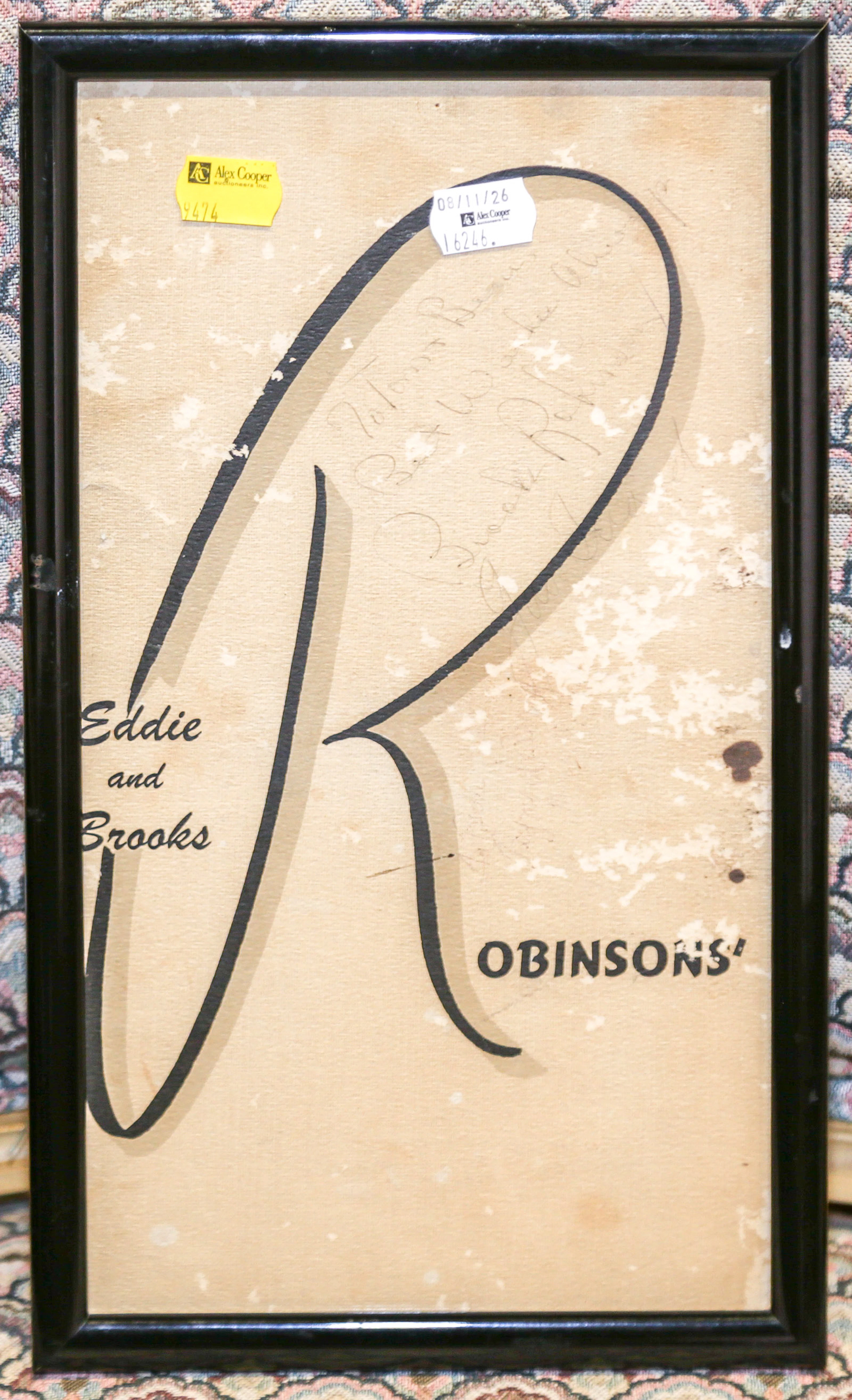 A Brooks Robinson Autograph, Framed
