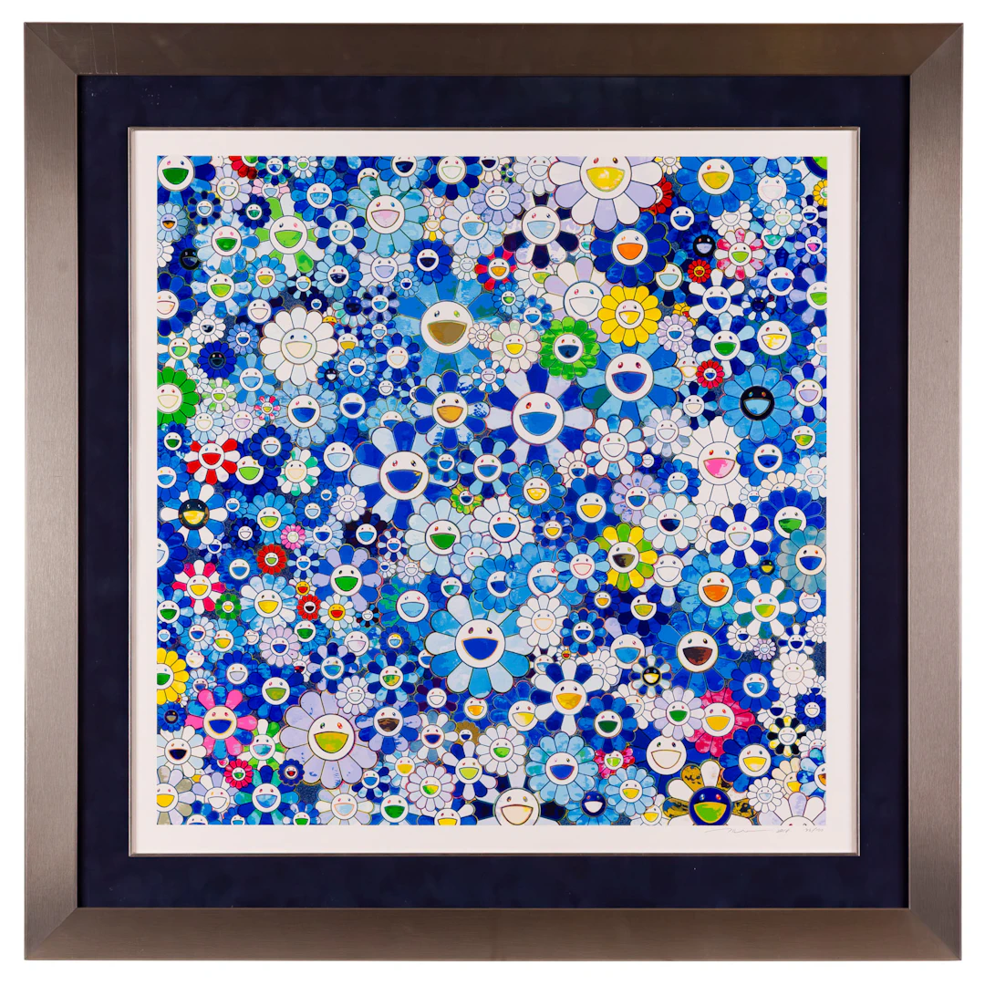 Takashi Murakami. "Shangri-La Blue," silkscreen