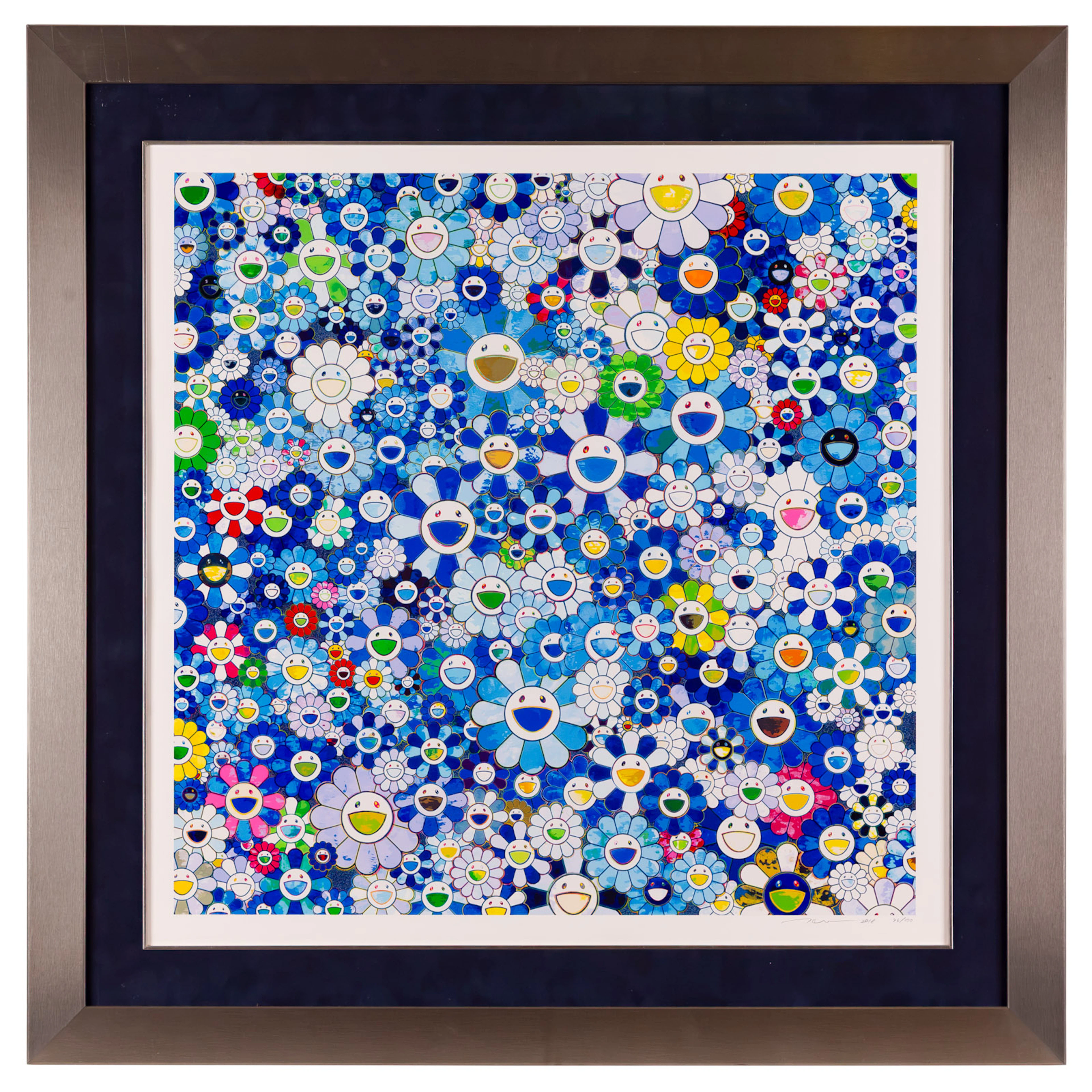 Takashi Murakami. "Shangri-La Blue," silkscreen