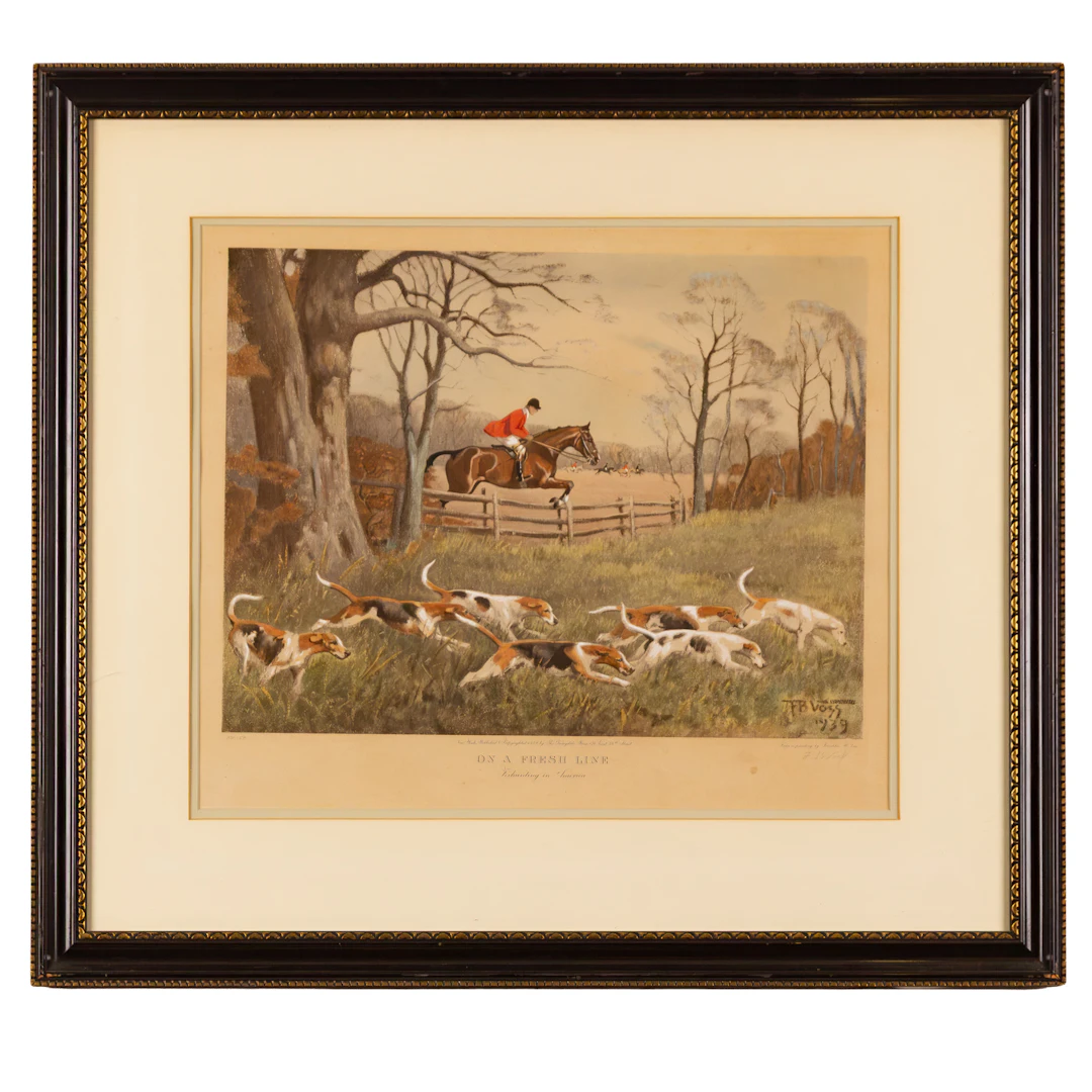 Frank Brook Voss. "On a Fresh Line," aquatint