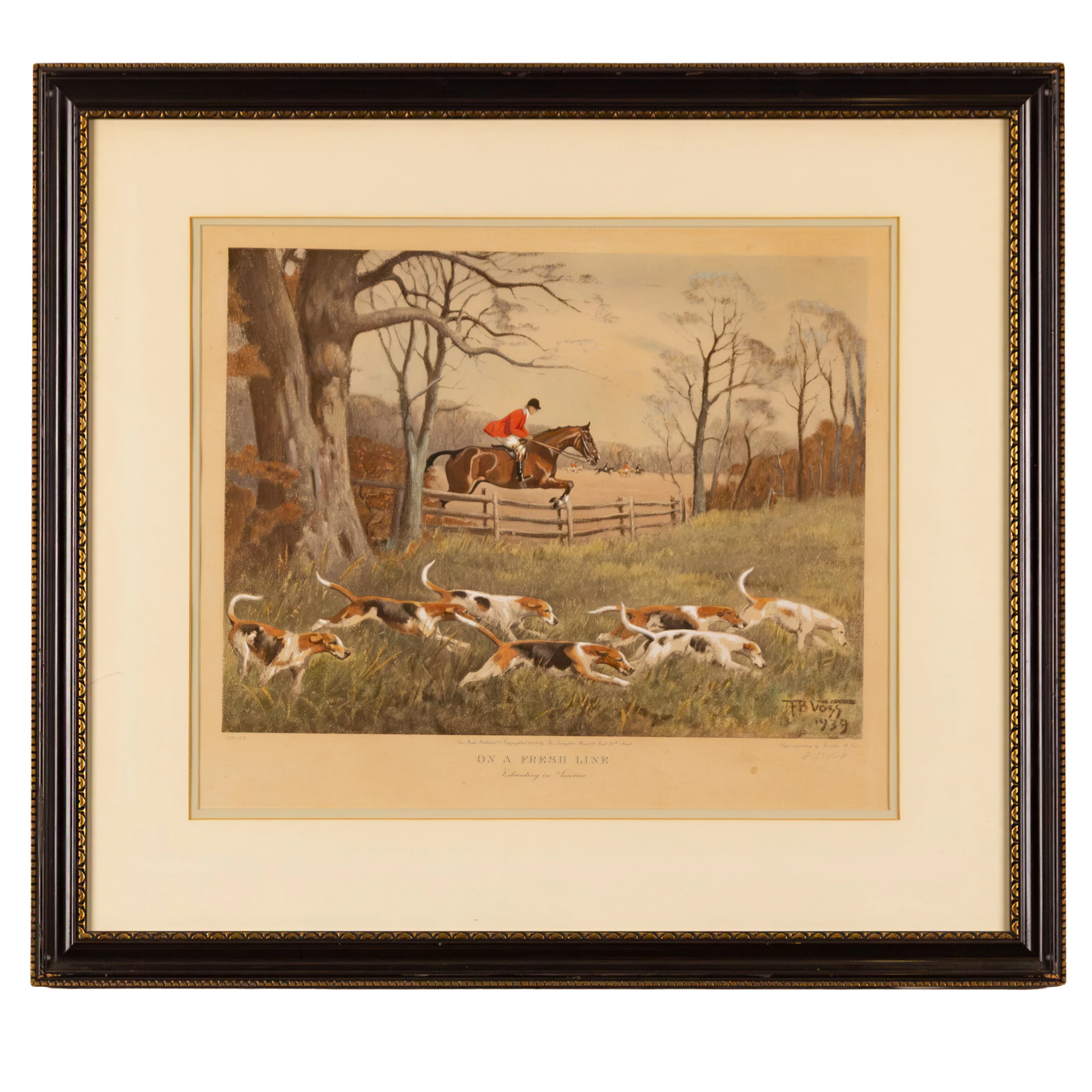 Frank Brook Voss. "On a Fresh Line," aquatint
