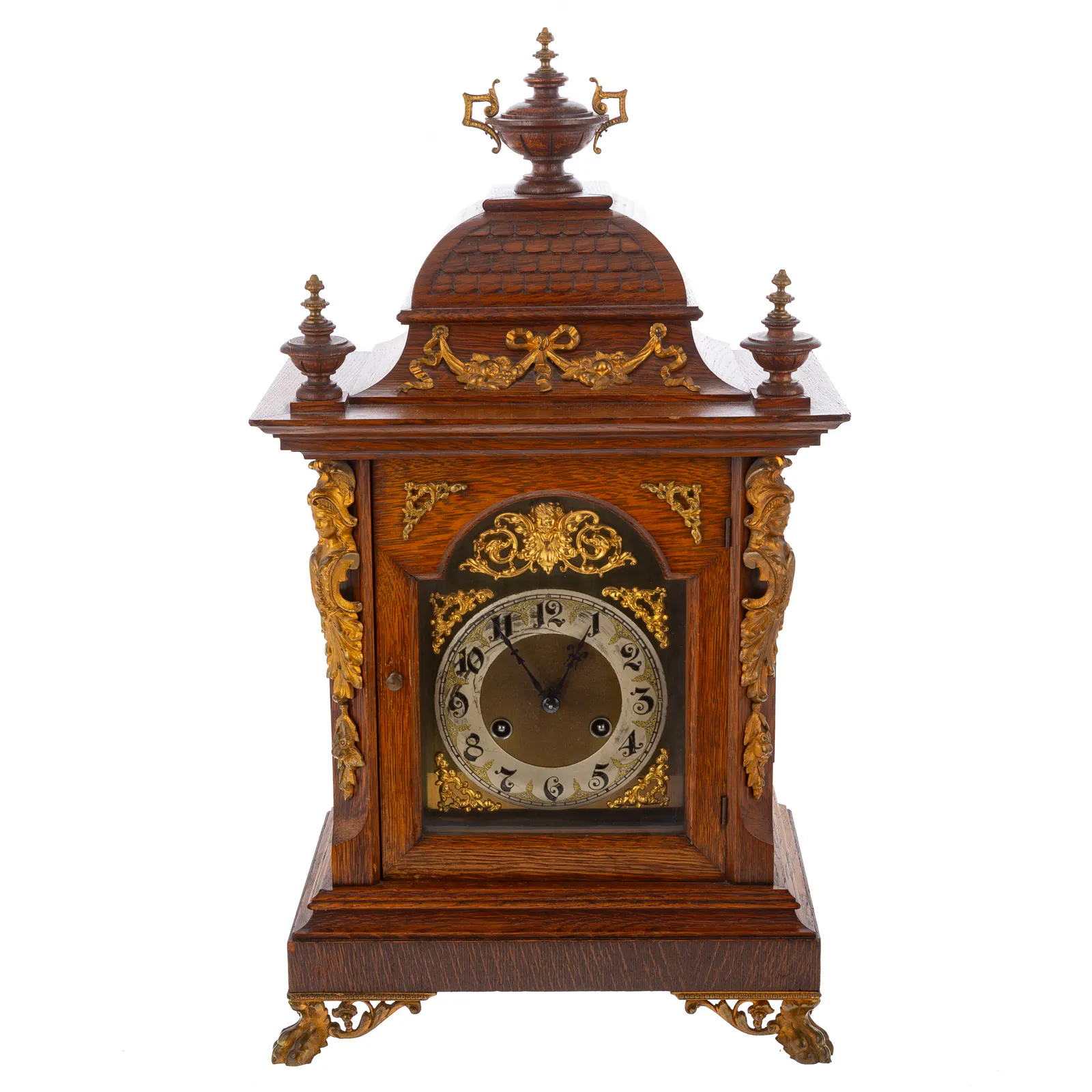 An Oak Junghans Mantel Clock
