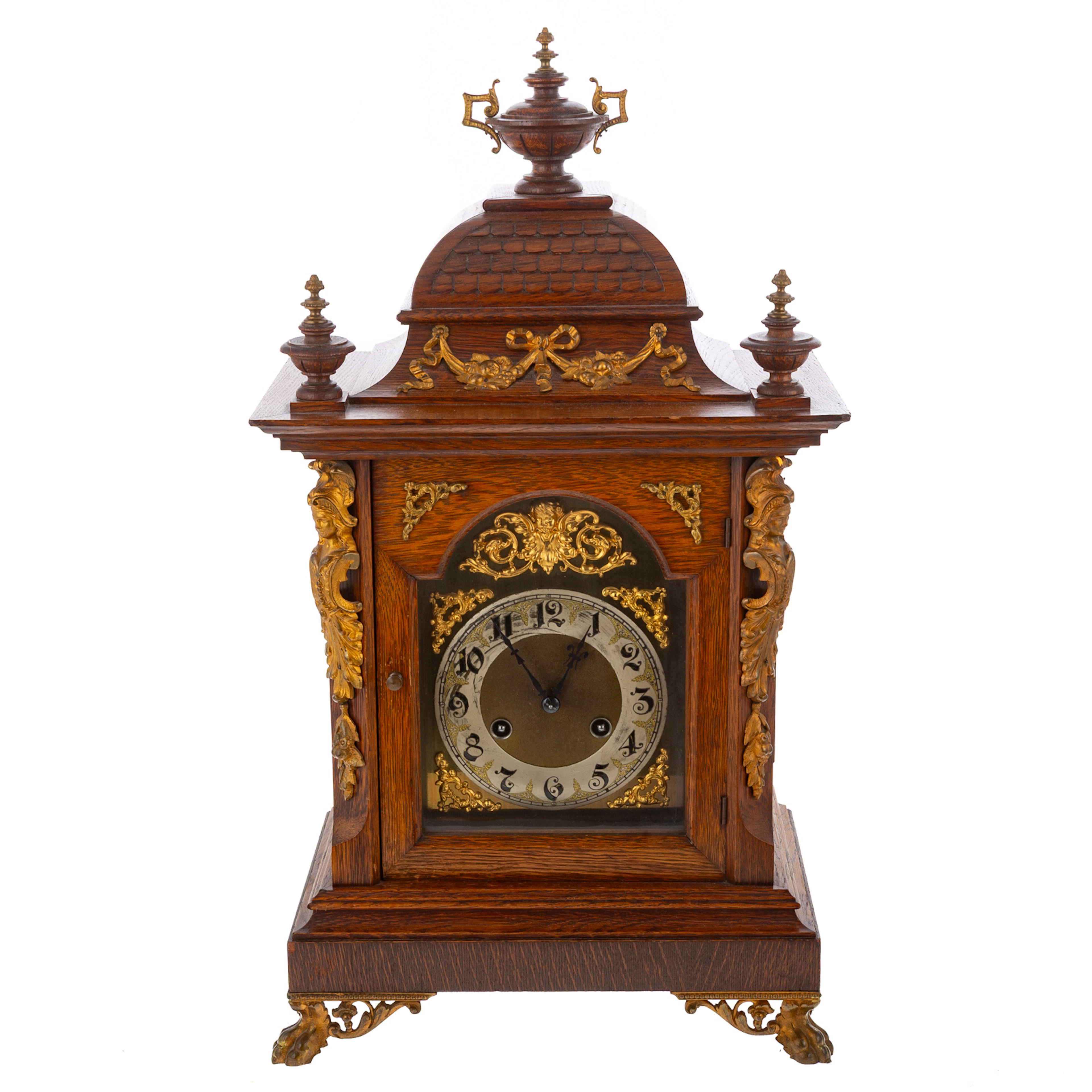 An Oak Junghans Mantel Clock