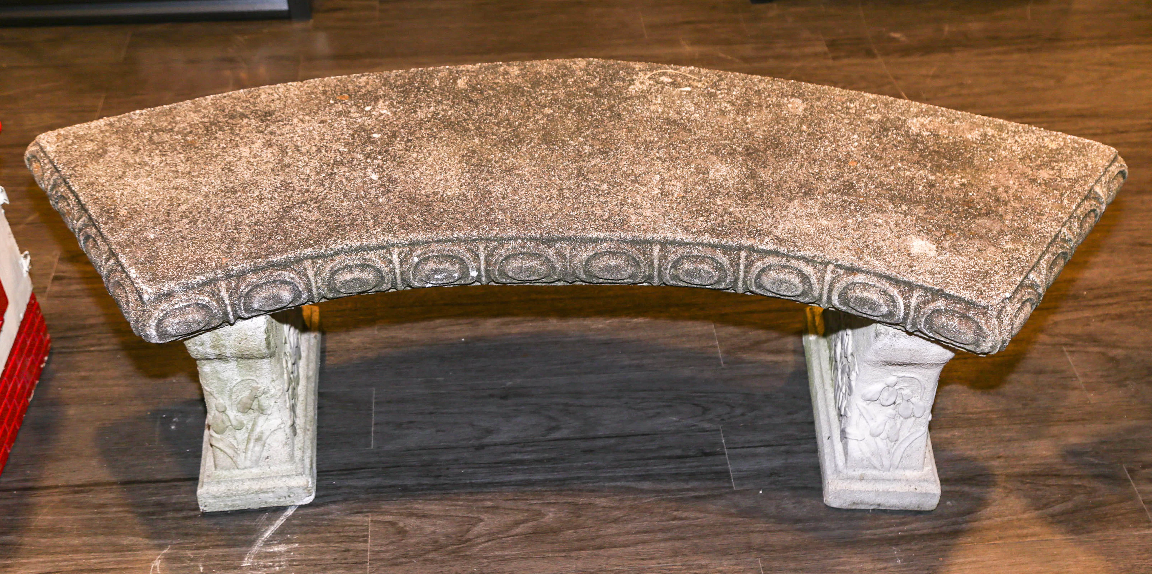 A Neoclassical Style Concrete Garden Bench