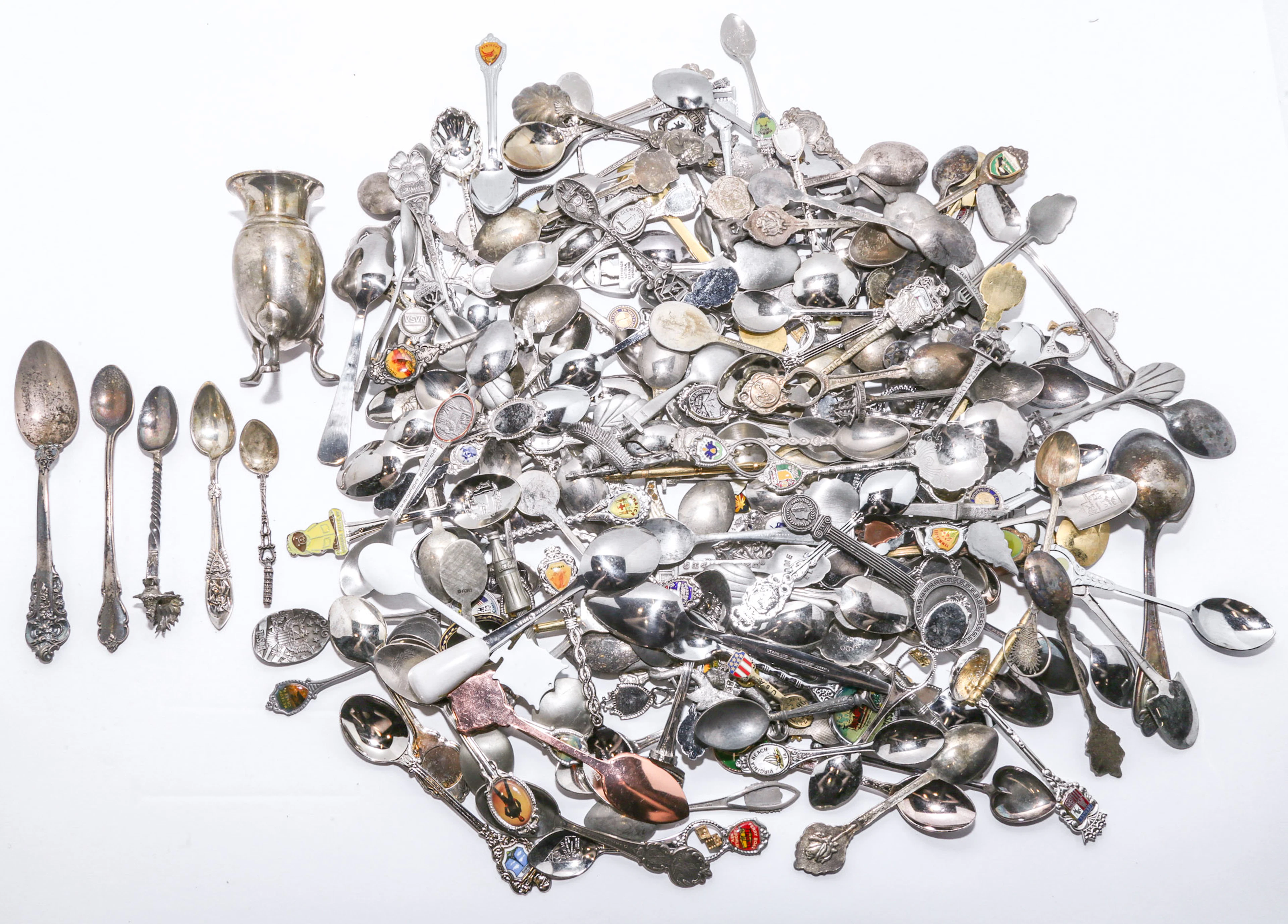 A Group of Sterling Silver Spoons