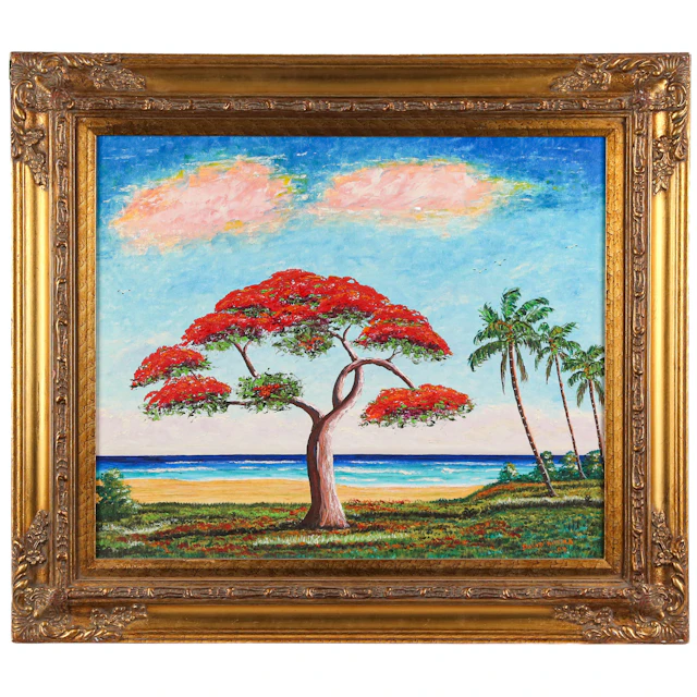 David Rivera. Florida Highwaymen Style Painting