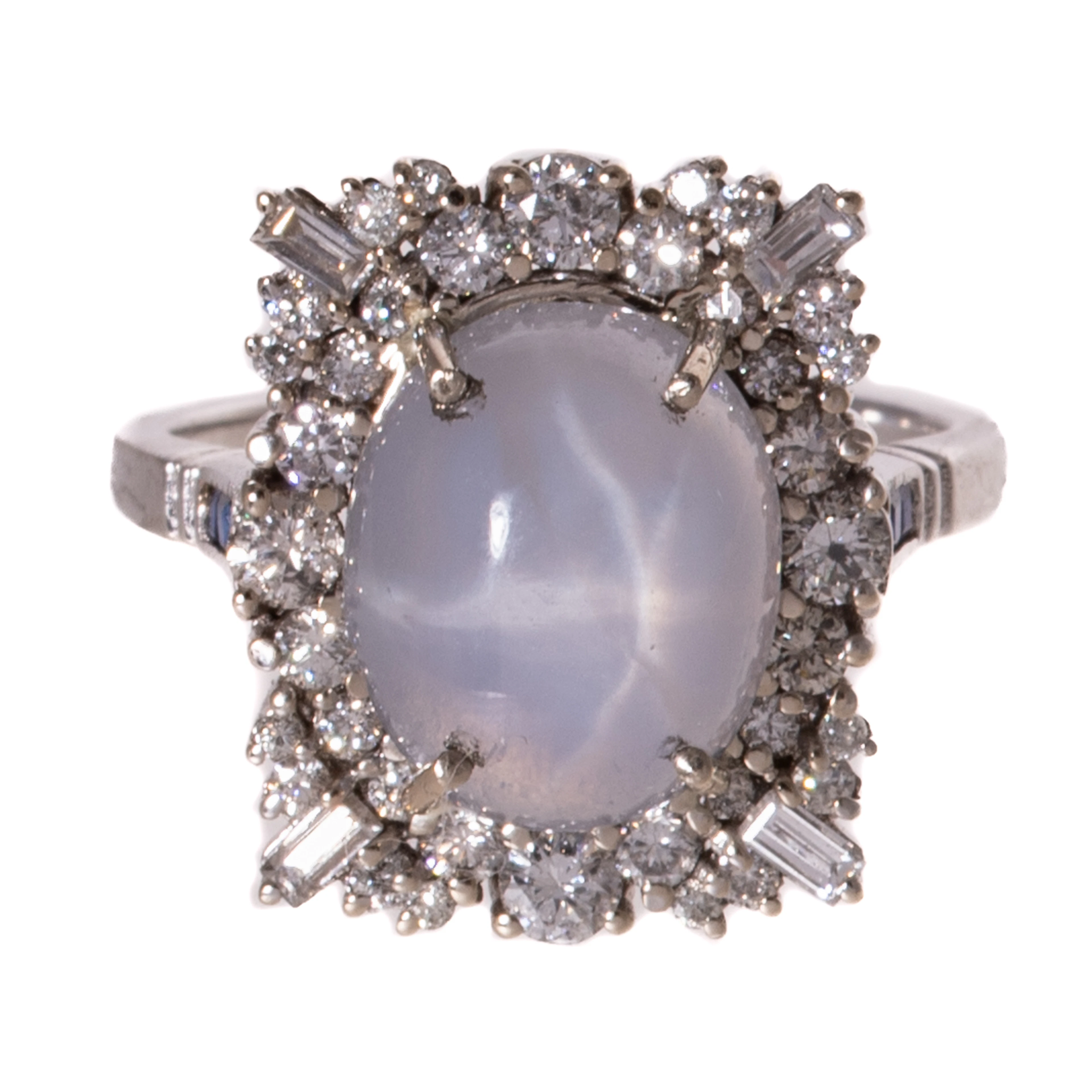 A Star Sapphire & Diamond Cocktail Ring in 14K