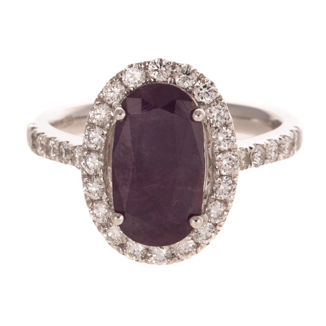 A GIA Unheated Purple-Pink Kashmir Sapphire Ring in Platinum
