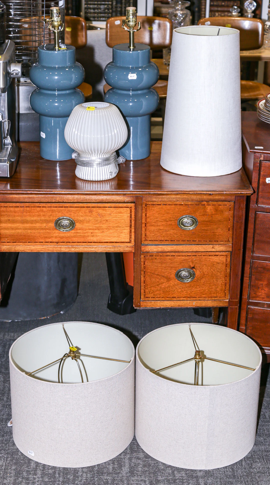 Three Modern Style Table Lamps & Shades