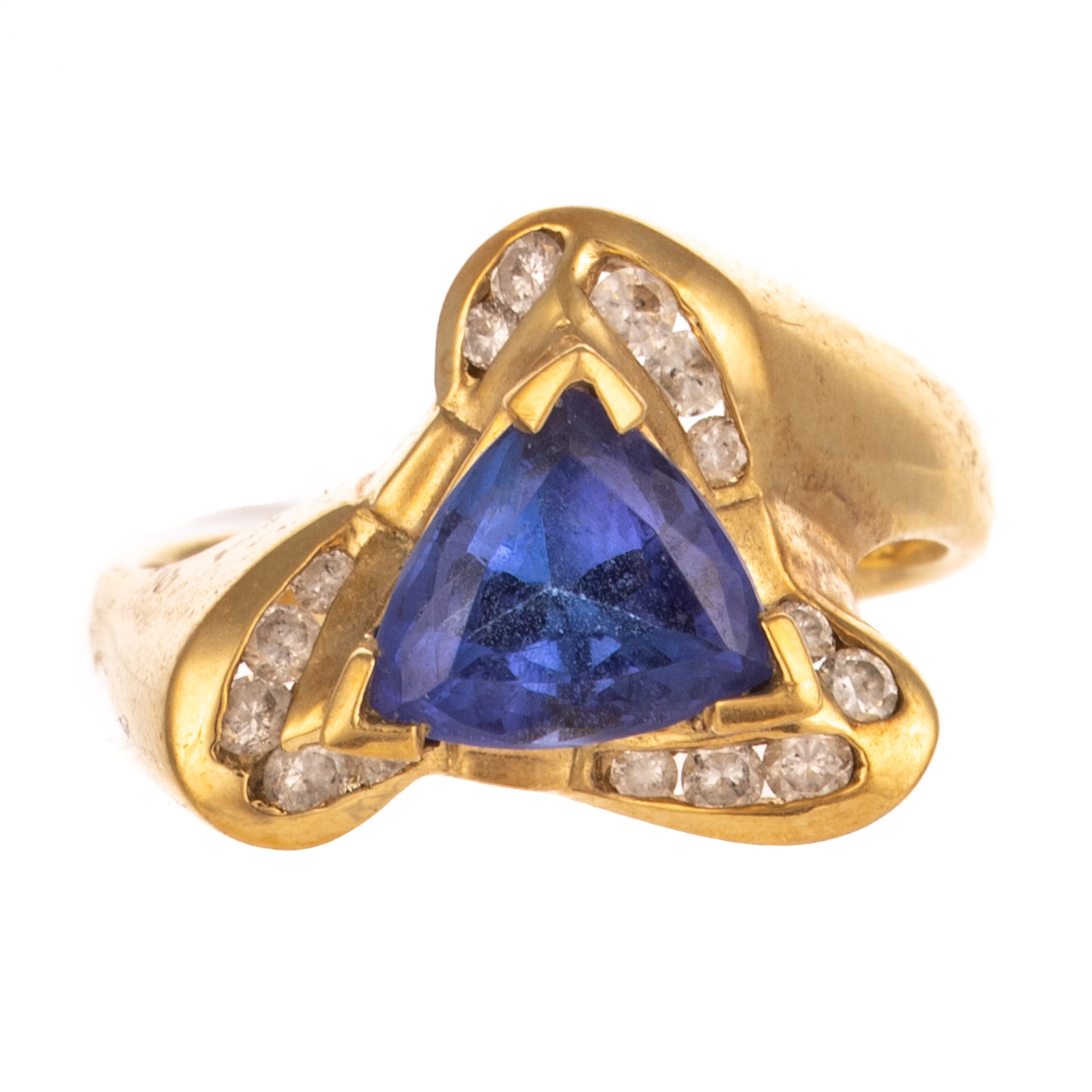 A Very Fine Tanzanite & Diamond Ring in 18K