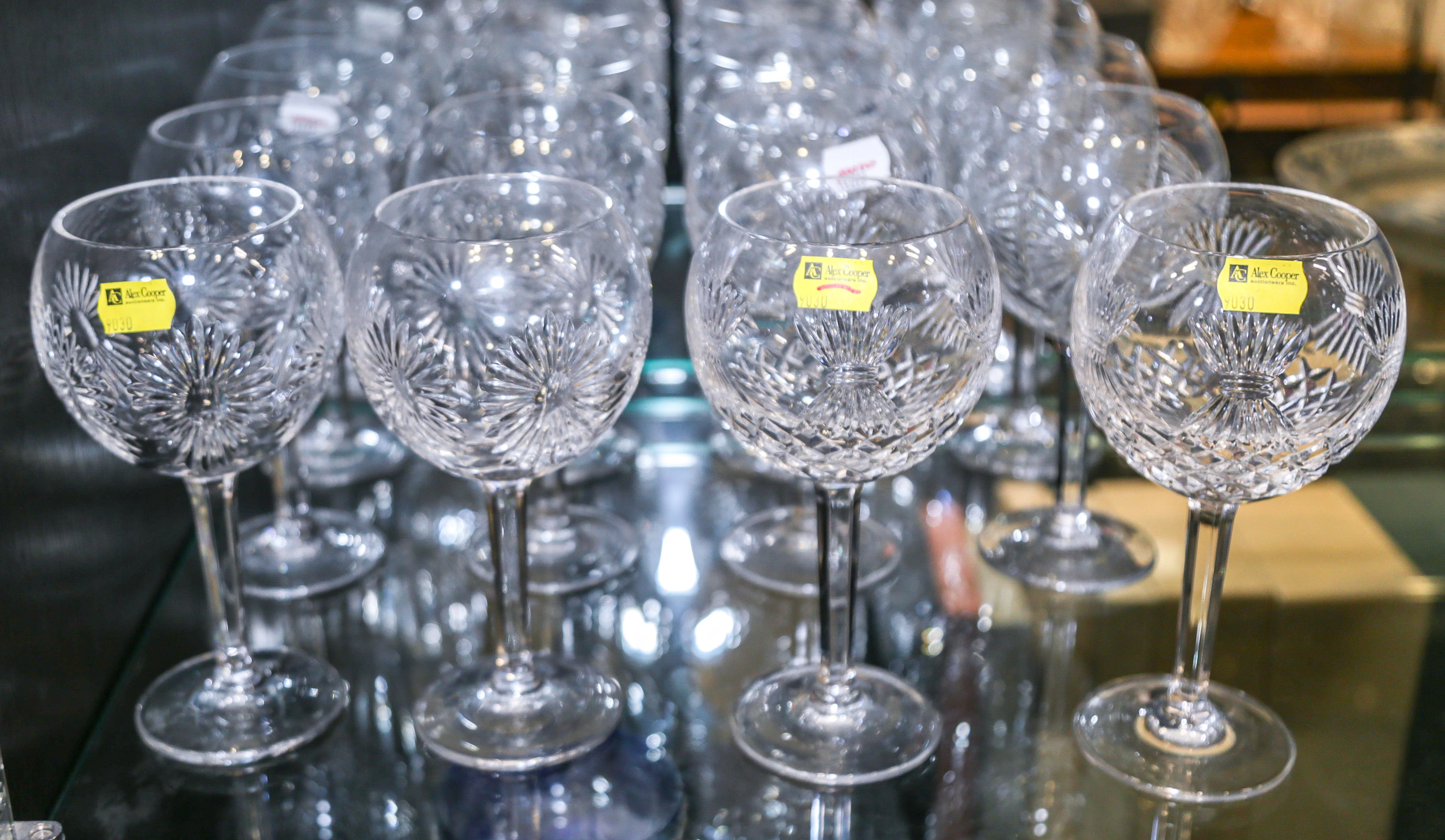 Eight Waterford Millennium Collection Wine Stems