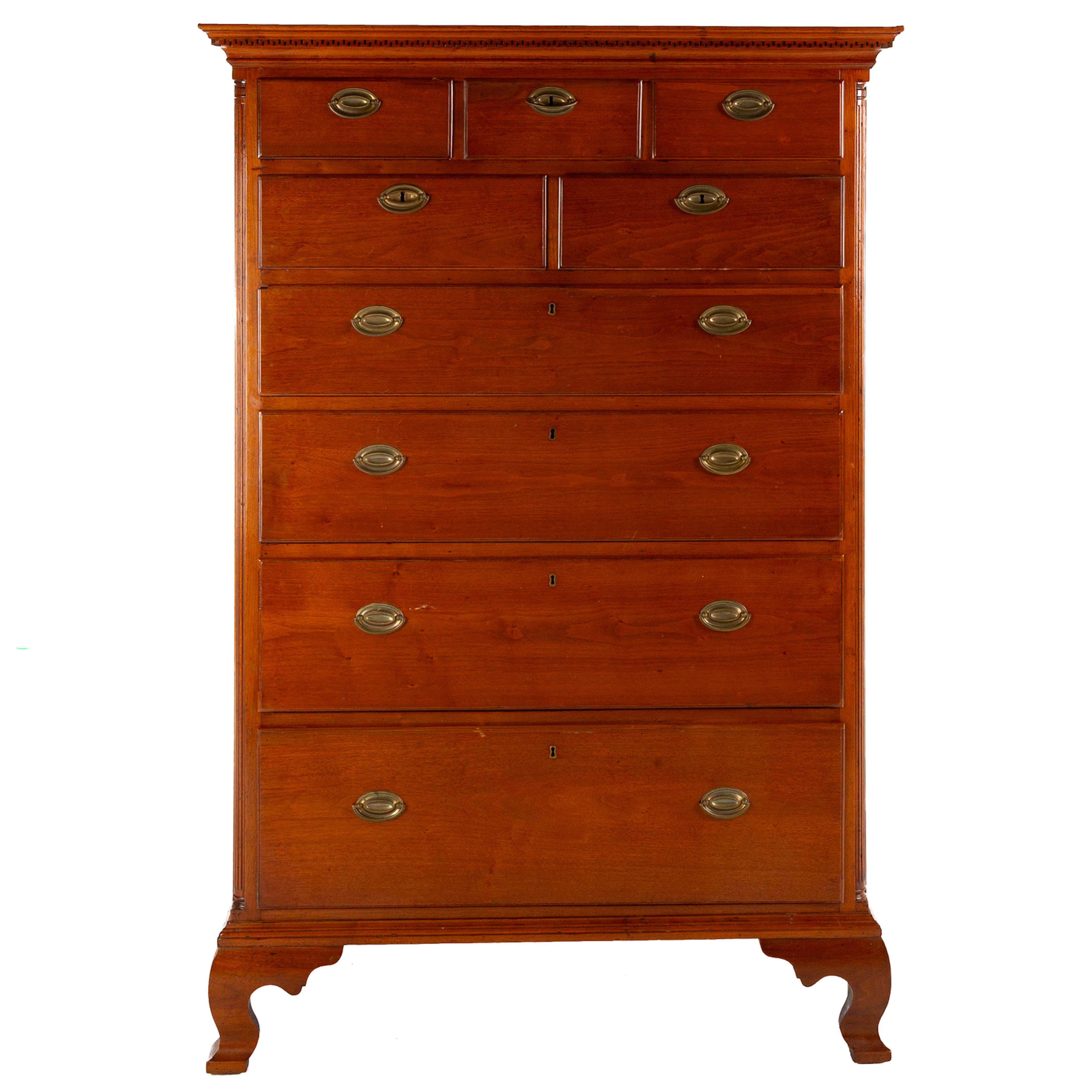 Pennsylvania Chippendale Walnut Tall Chest
