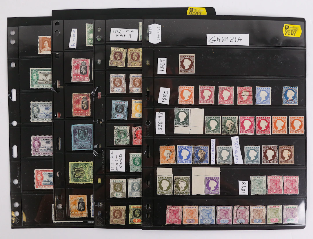 Gambia: Postage Stamps, 1869-1953