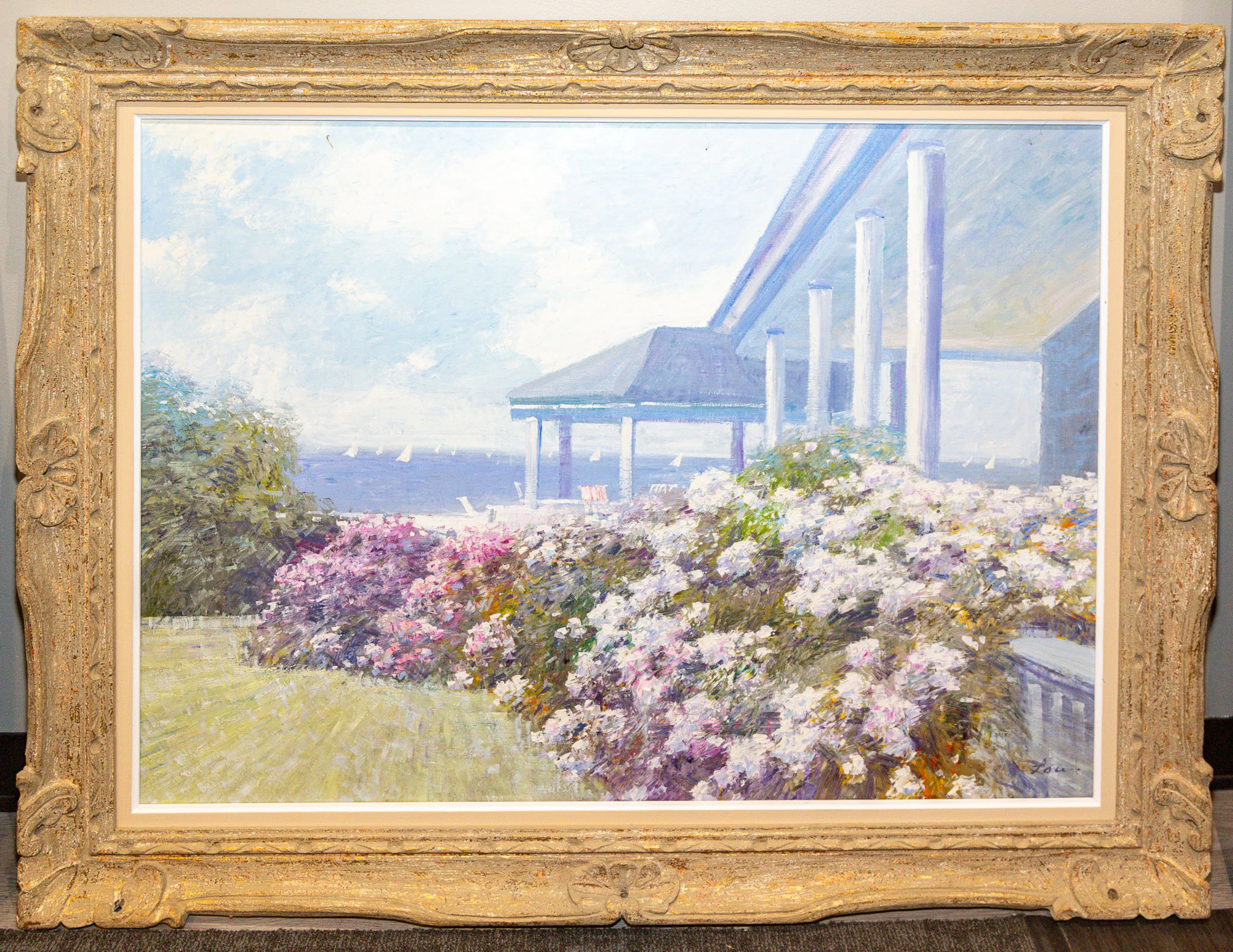 Law Kwok Leung. Coastal Scene, oil