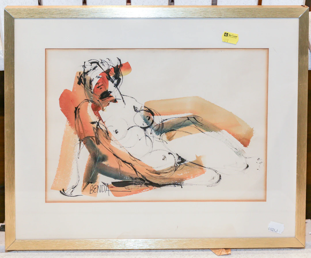 Richard R. Benda. Nude Woman, watercolor