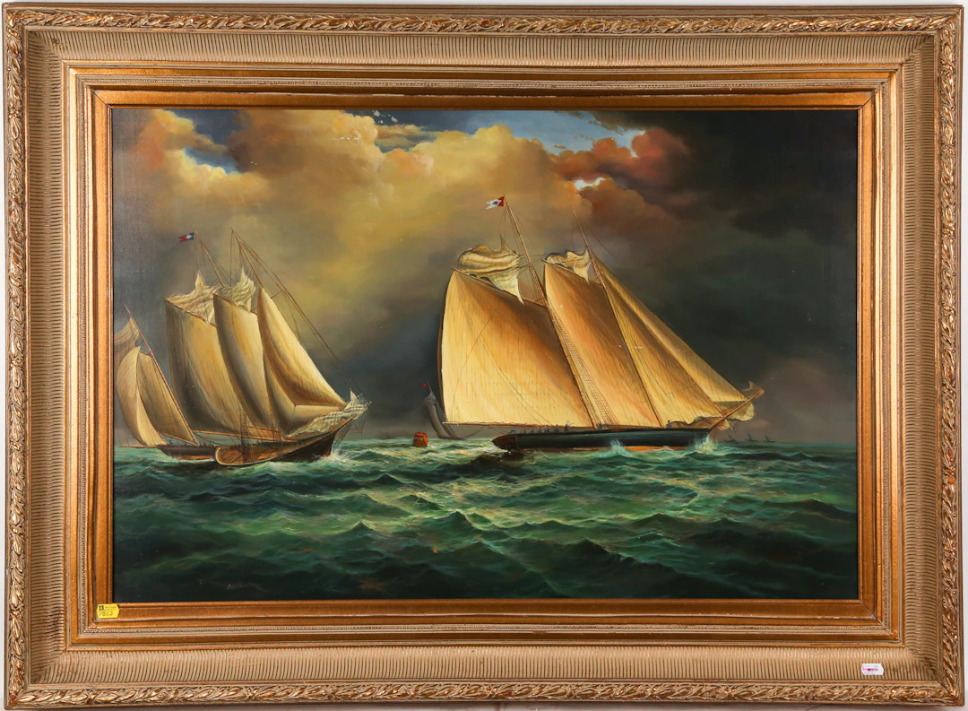 Jenny C. Schooners at Sea, oil