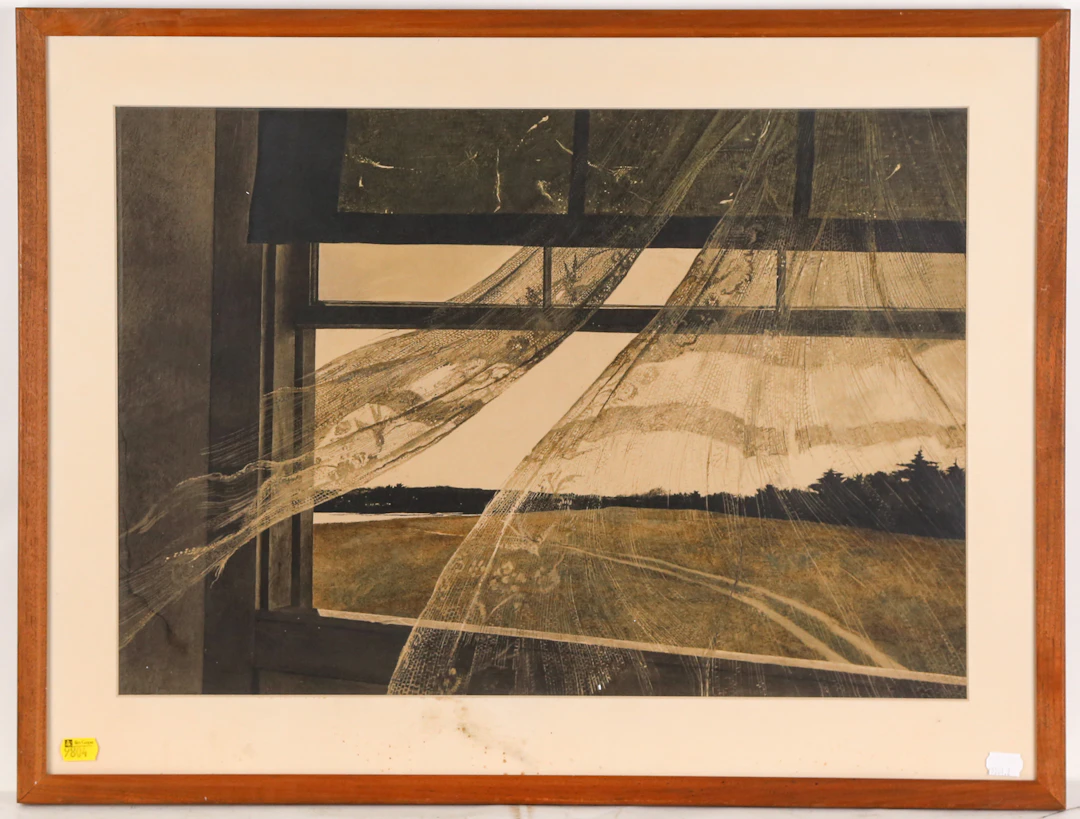 After Andrew Wyeth. "Wind From The Sea," print