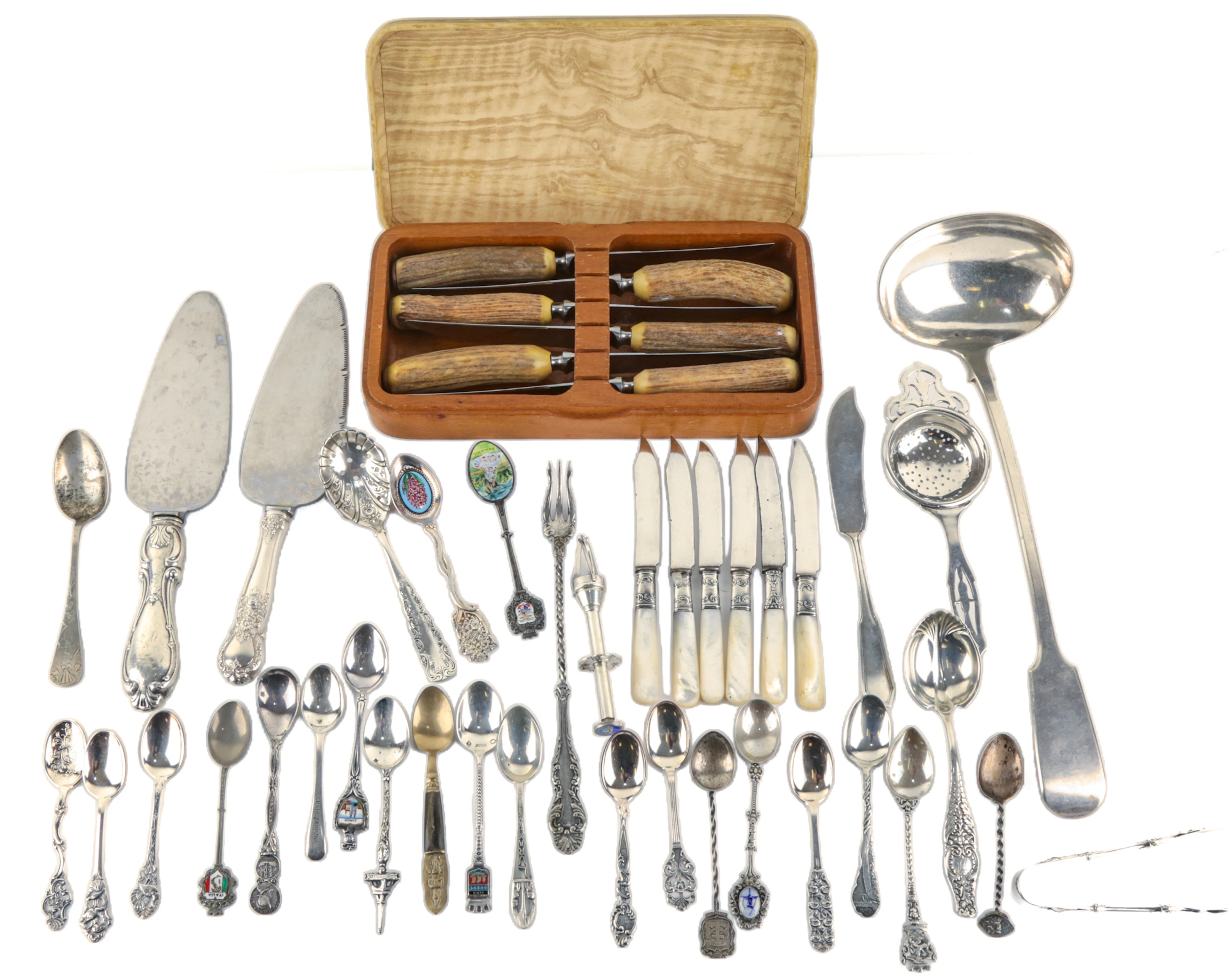 Collection of Sterling, Silver & Plated Flatware