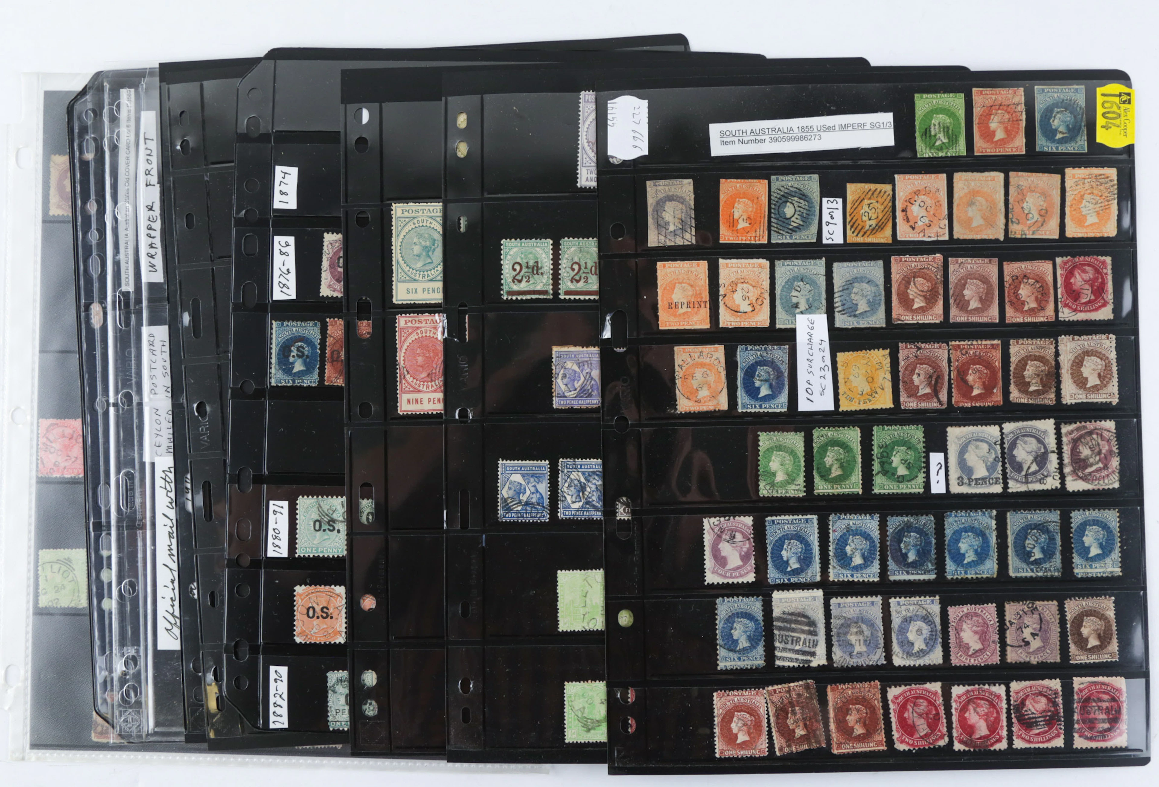 South Australia: Postage Stamps, 1855-1909