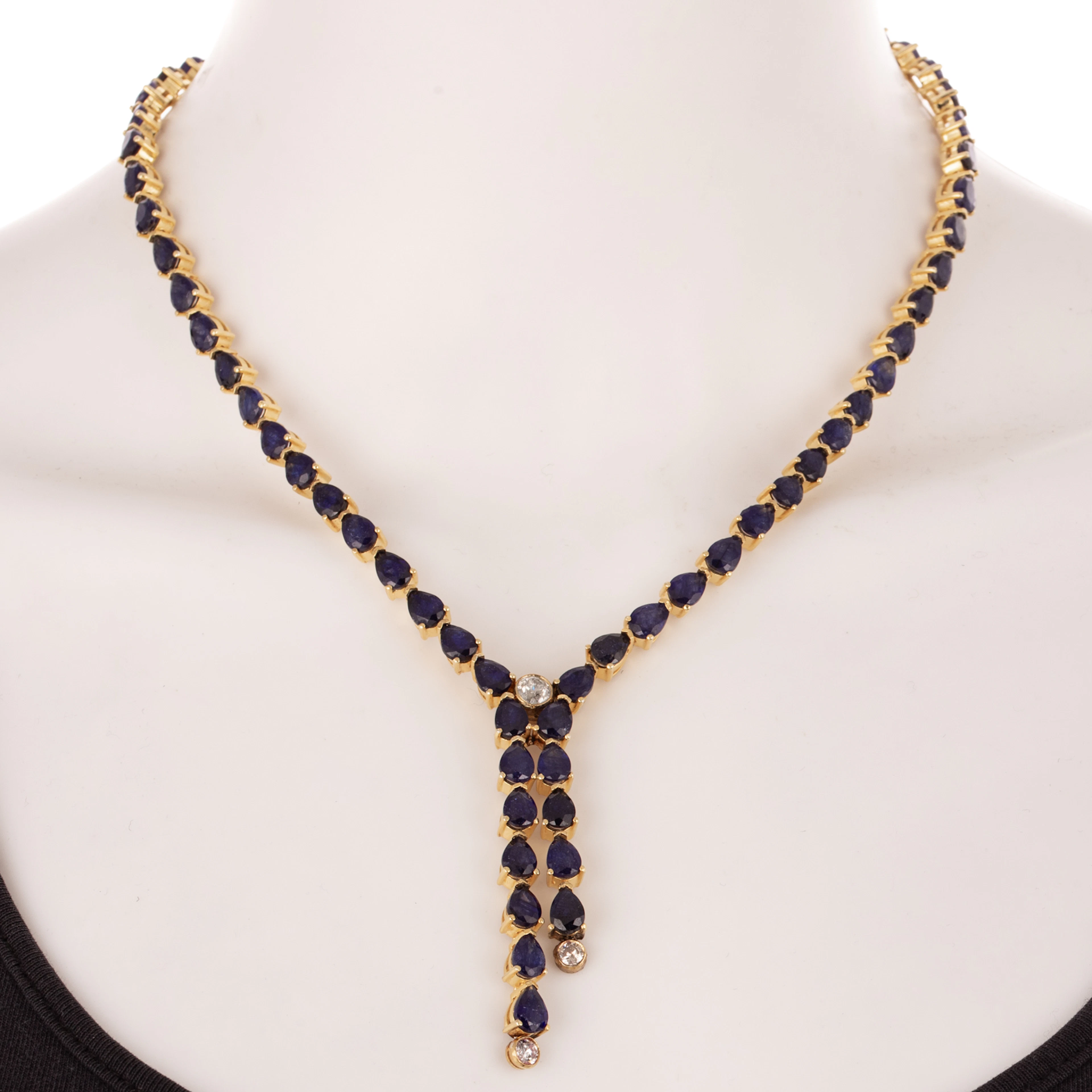 A Sapphire & Diamond Tassel Necklace