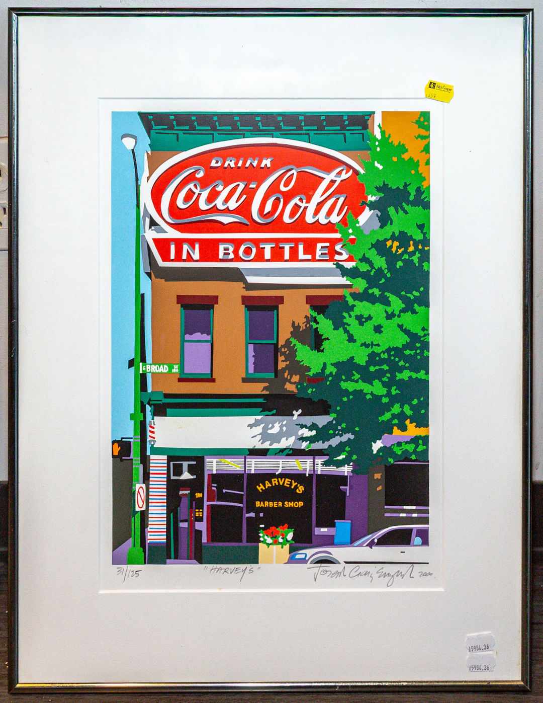 Joseph Craig English. "Harvey's," serigraph