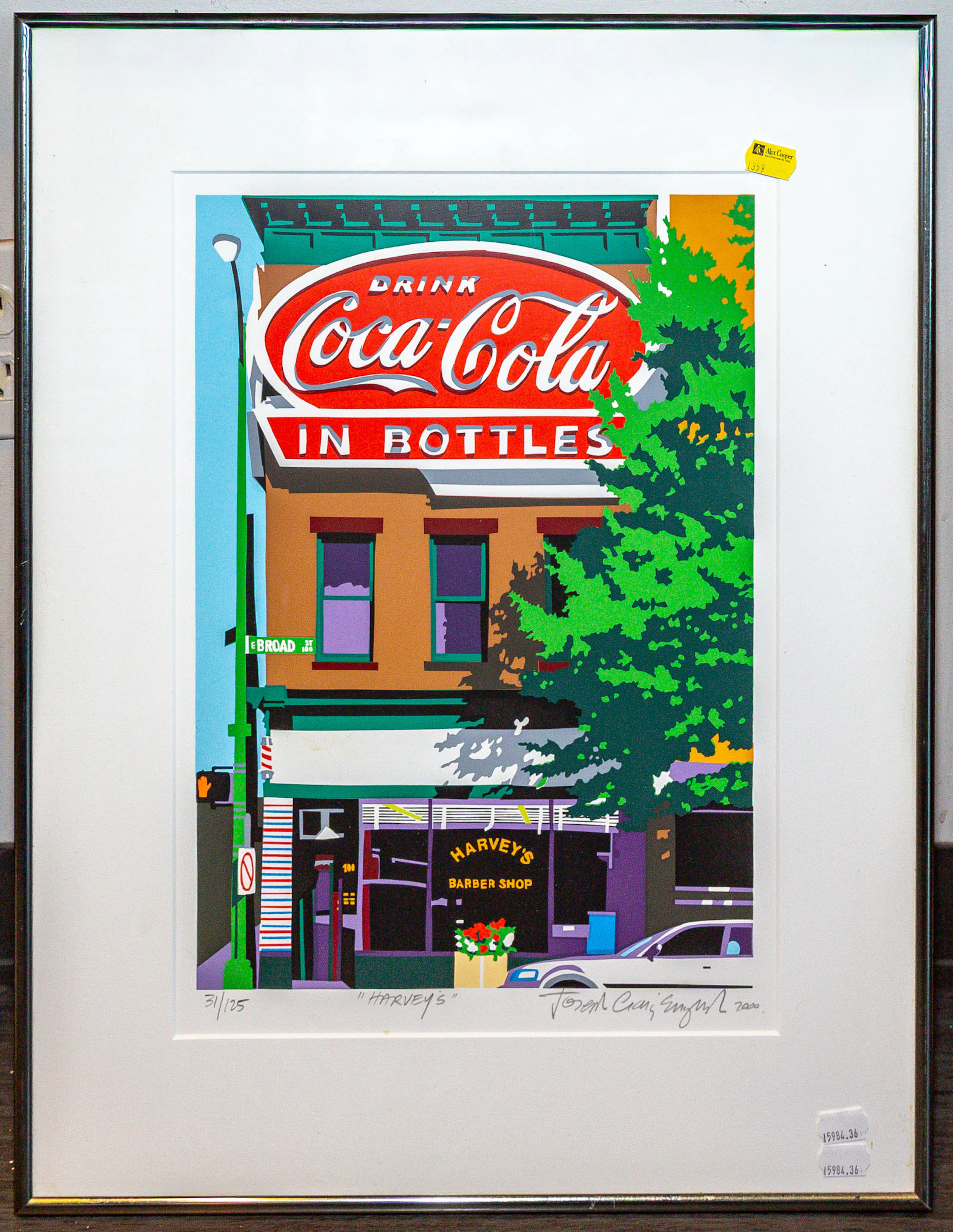 Joseph Craig English. "Harvey's," serigraph