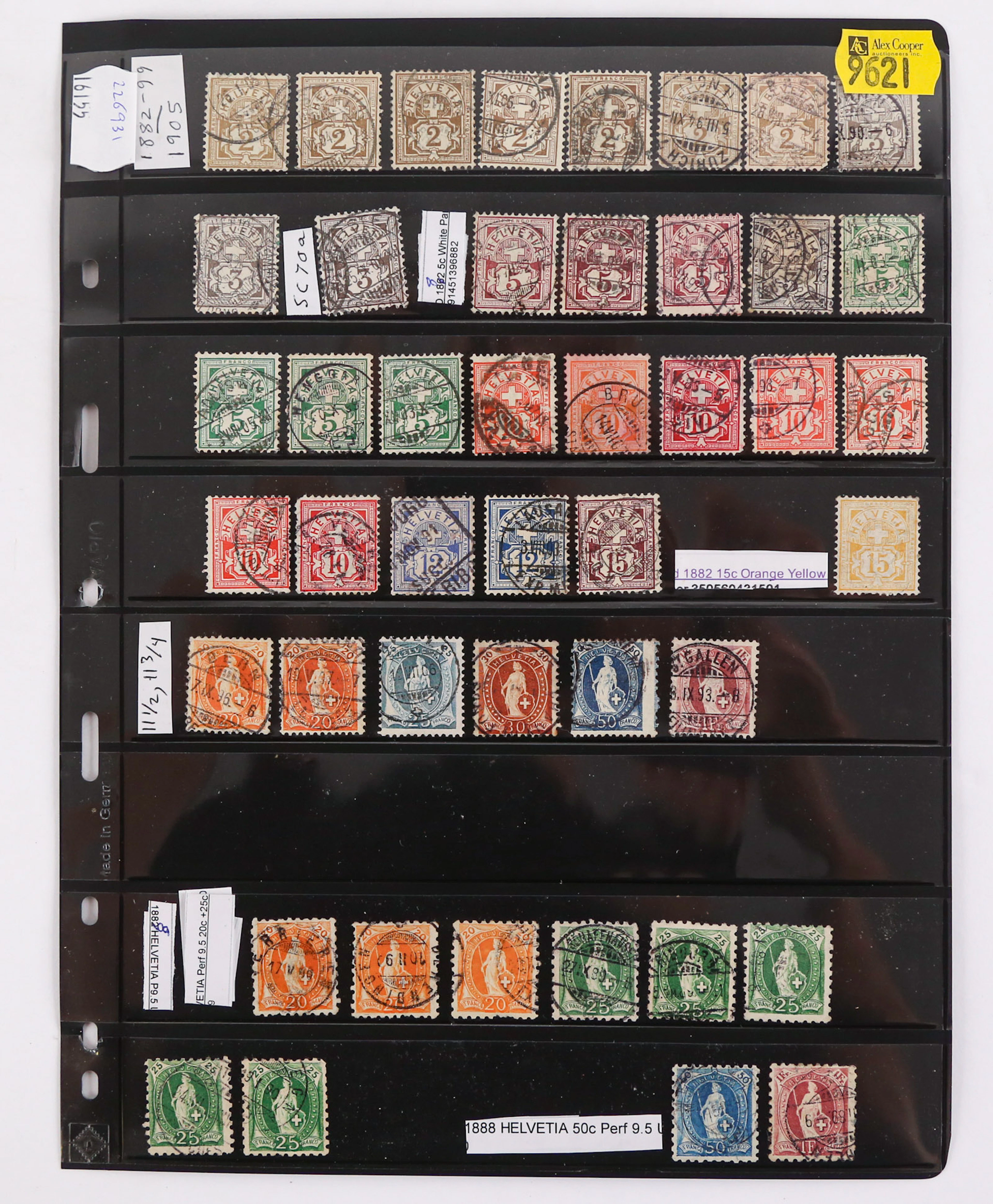 Switzerland: Numeral & Standing Helvetia Issues