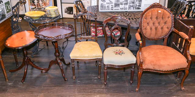Three Chairs & Two Tables