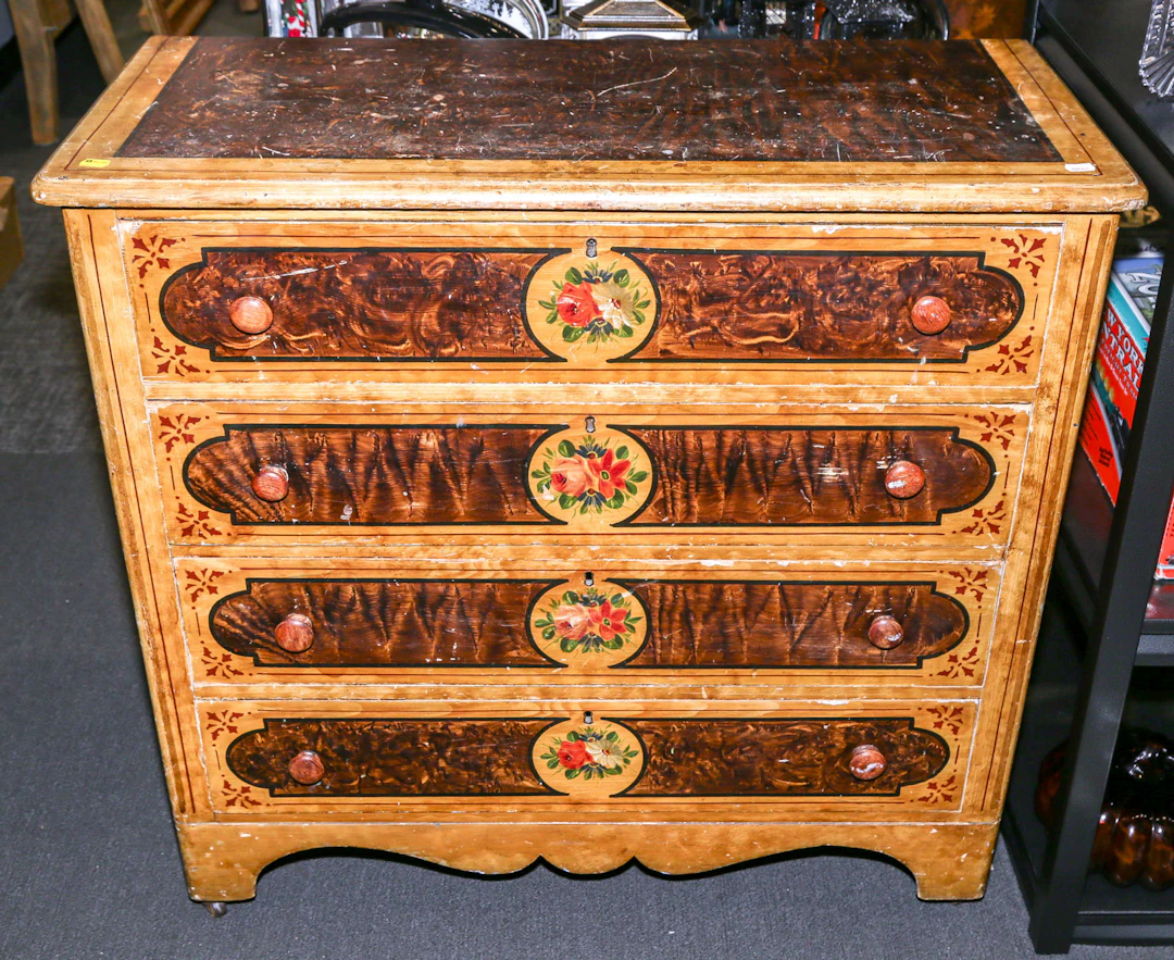 An American Cottage Style Painted Chest of Drawers