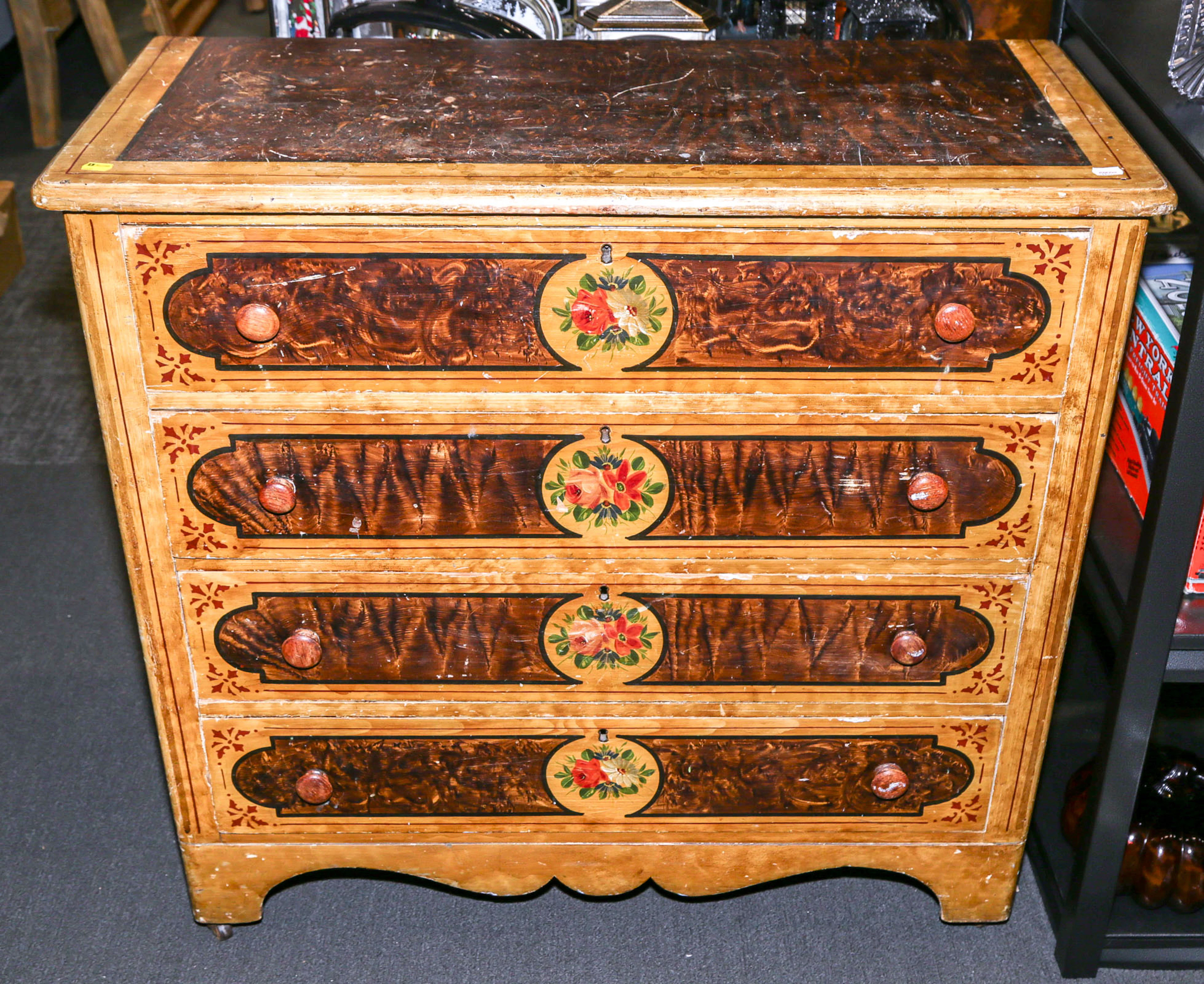 An American Cottage Style Painted Chest of Drawers