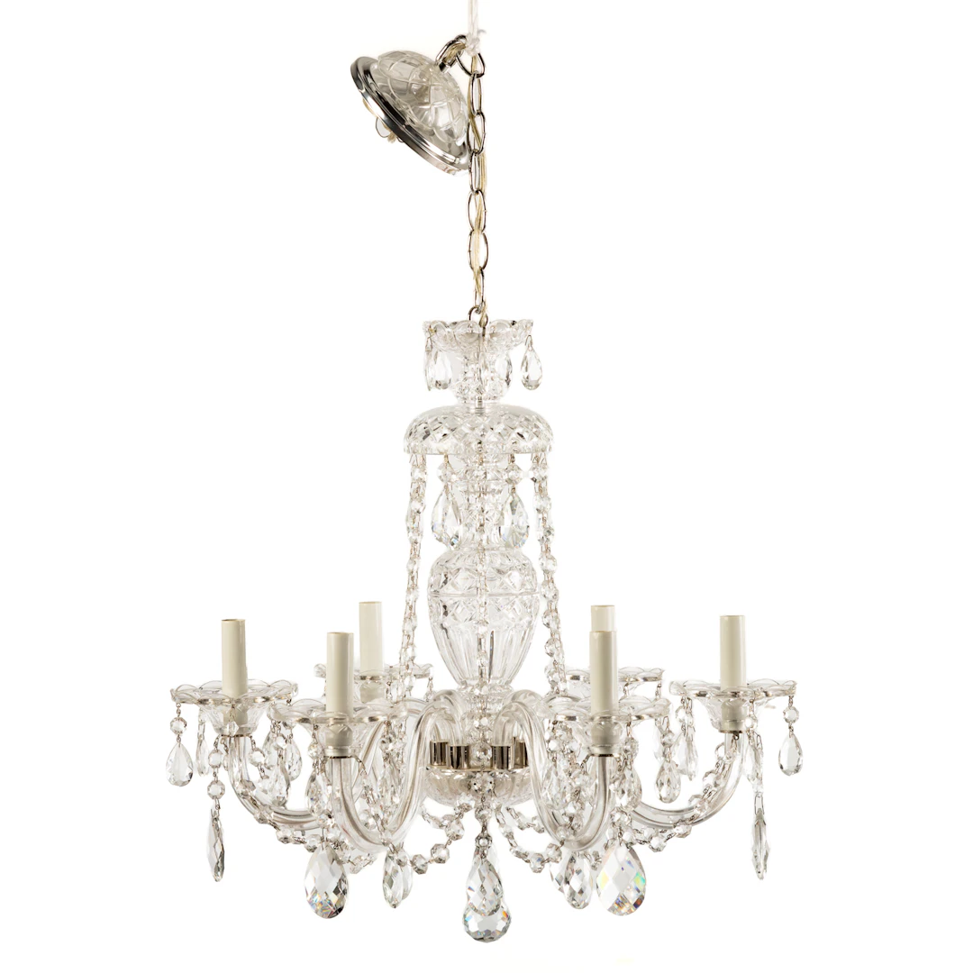 A Six-Arm Schonbek Crystal Chandelier
