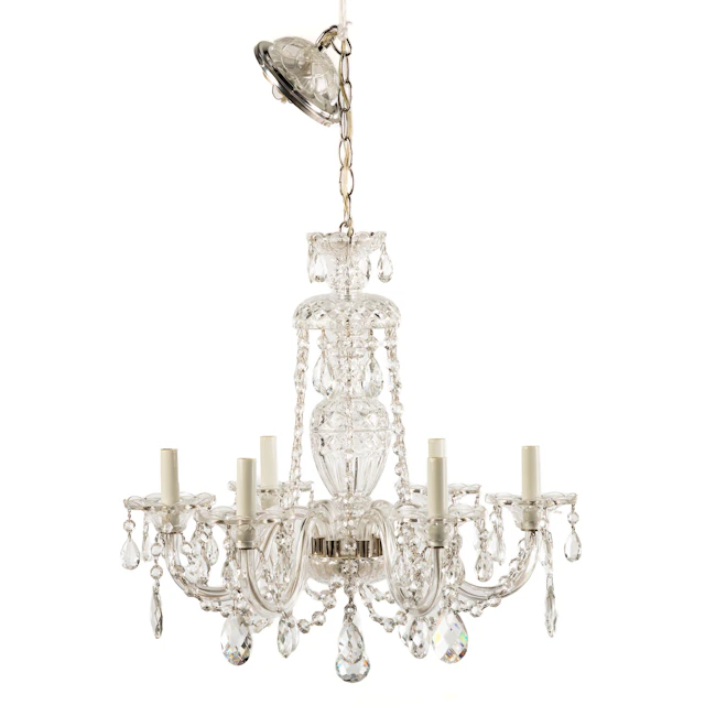 A Six-Arm Schonbek Crystal Chandelier