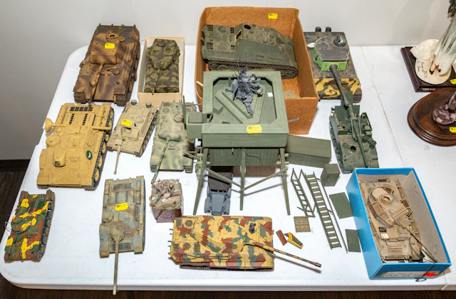 Large Group of Military Models