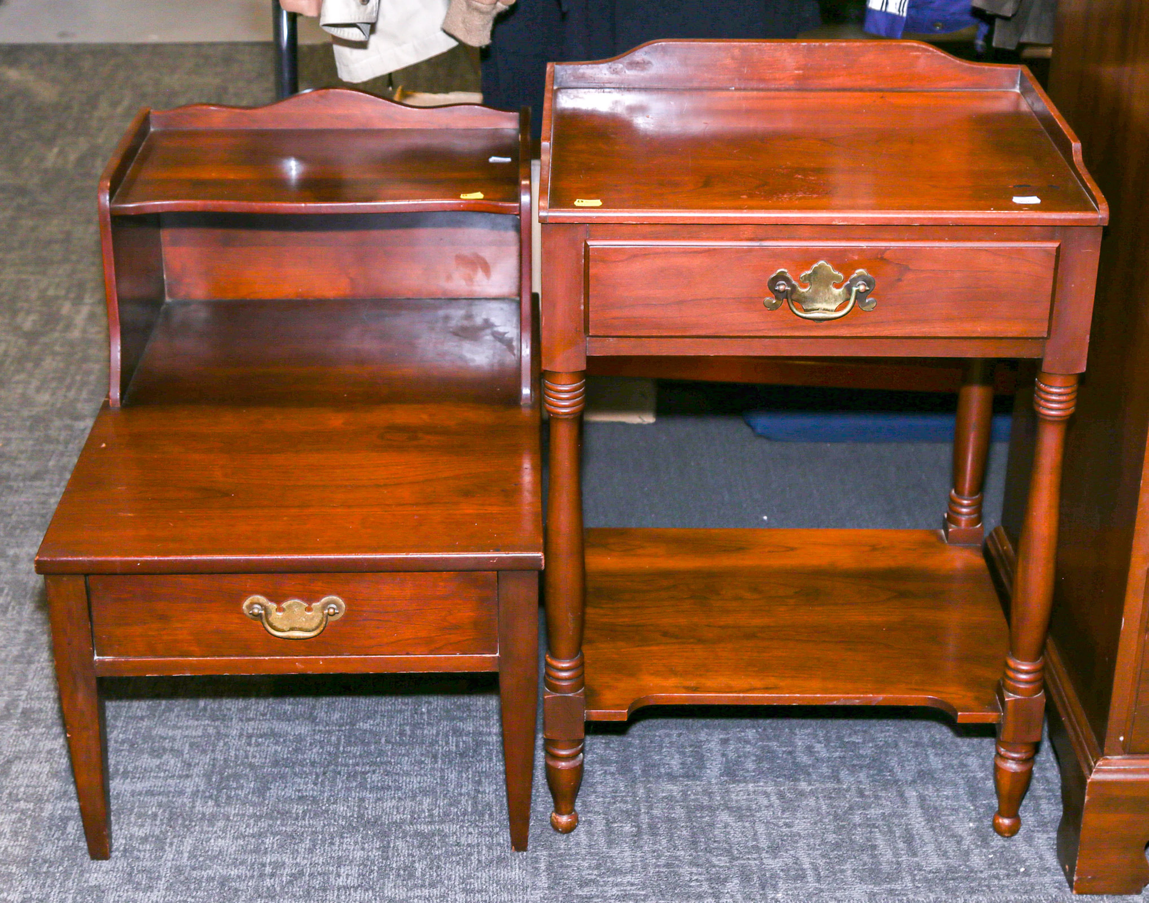 A Henkel-Harris Cherry Washstand & Side Table