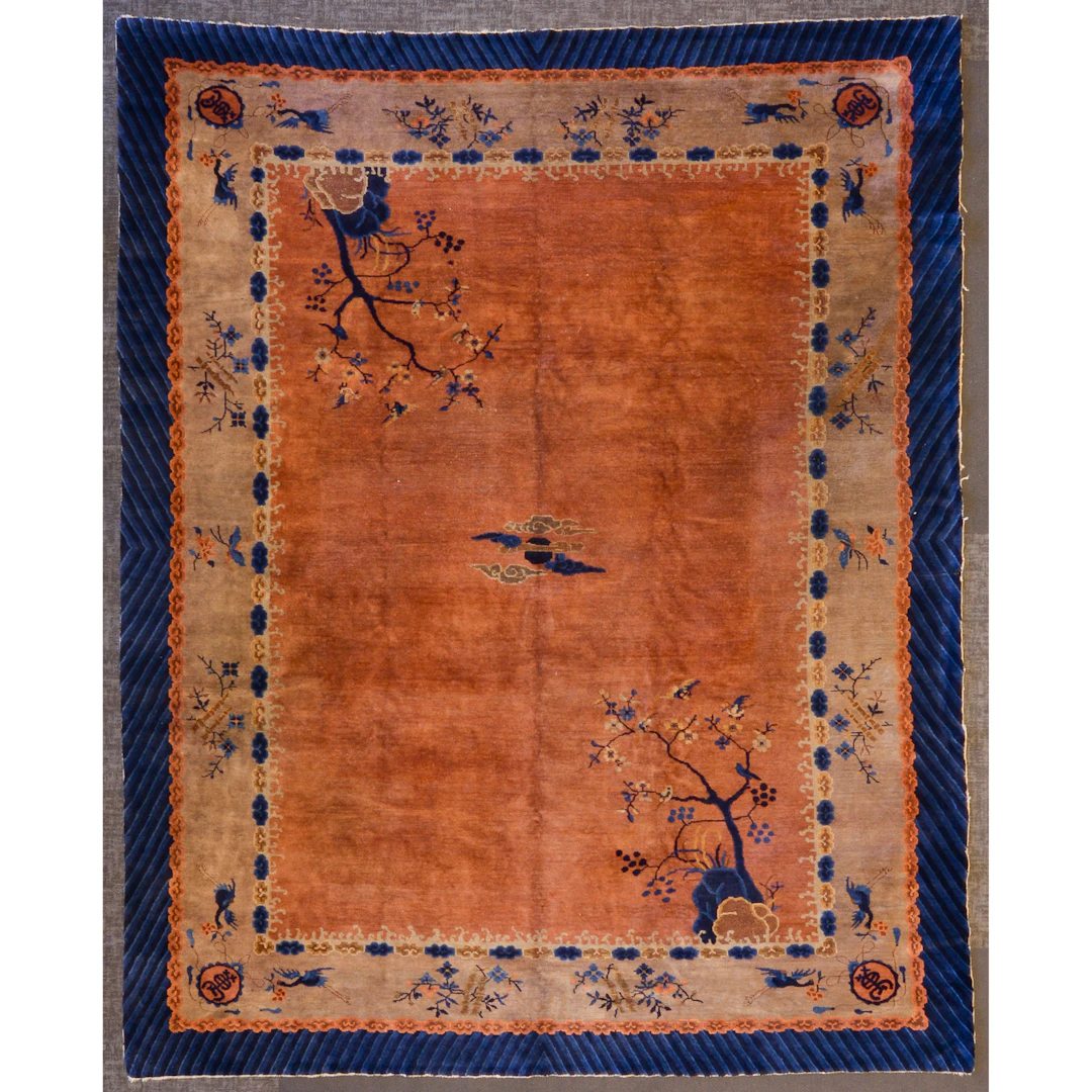 Antique Art Deco Peking Rug, China, 8.10 x 11.3