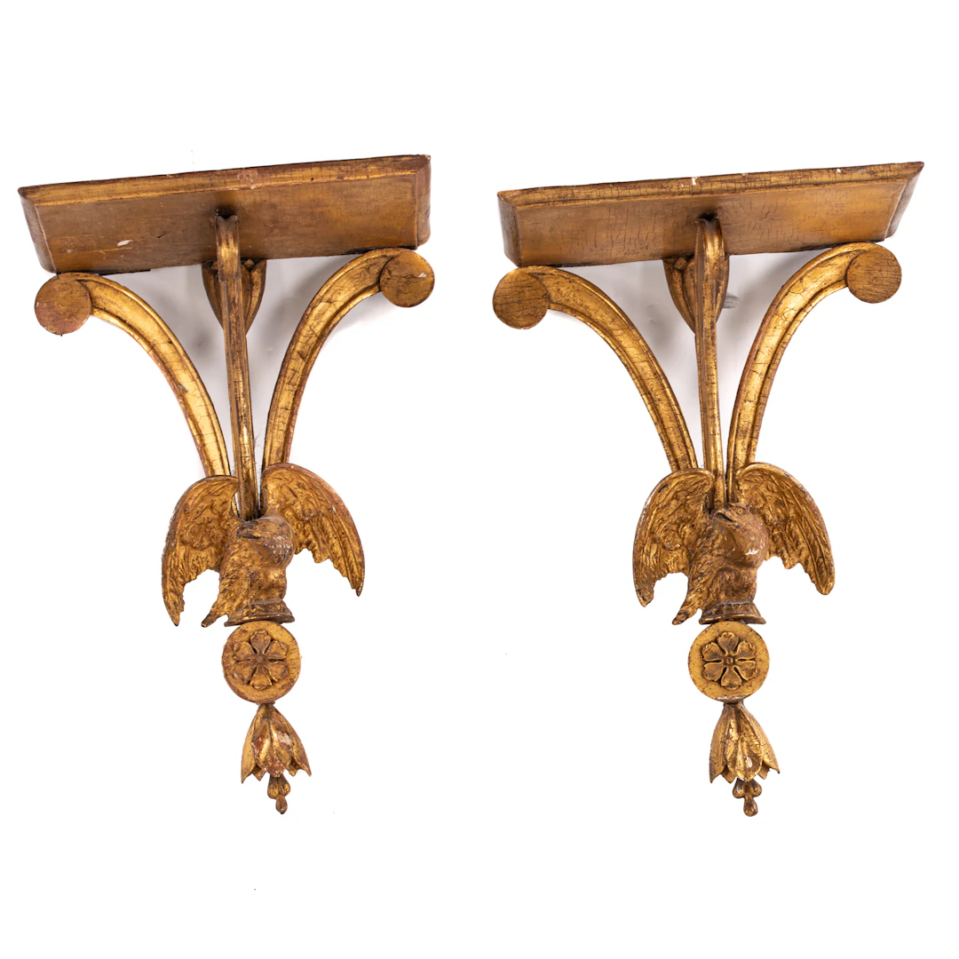 A Pair of Giltwood Wall Brackets
