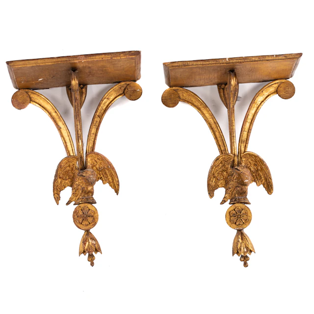 A Pair of Giltwood Wall Brackets