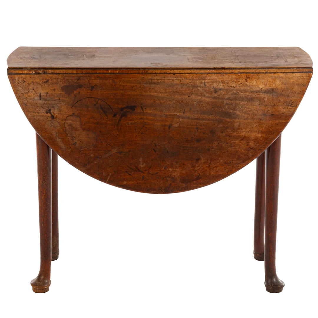 Queen Anne Mahogany Oval Drop Leaf Table