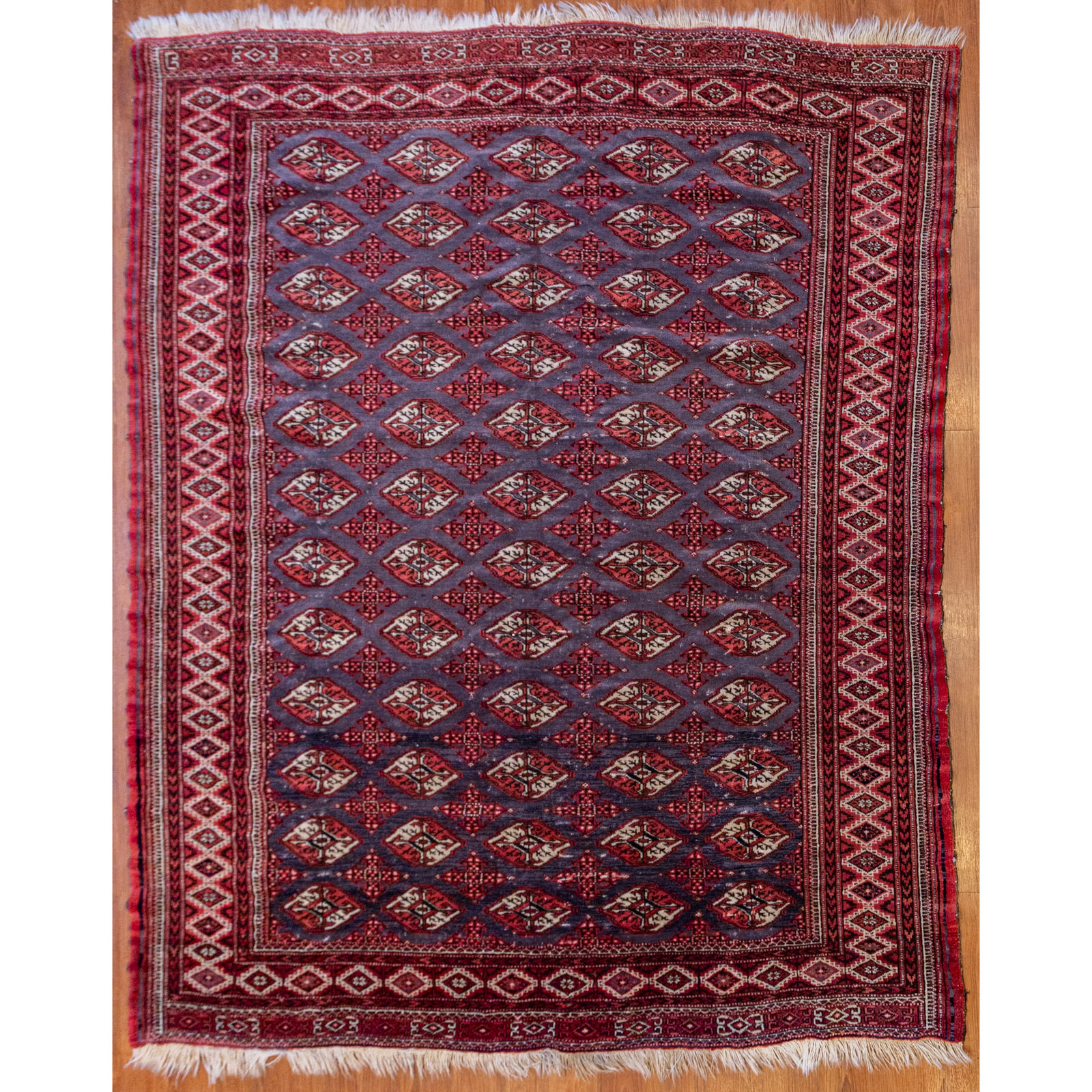 Bokhara Rug, Pakistan, 5.8 x 6.9