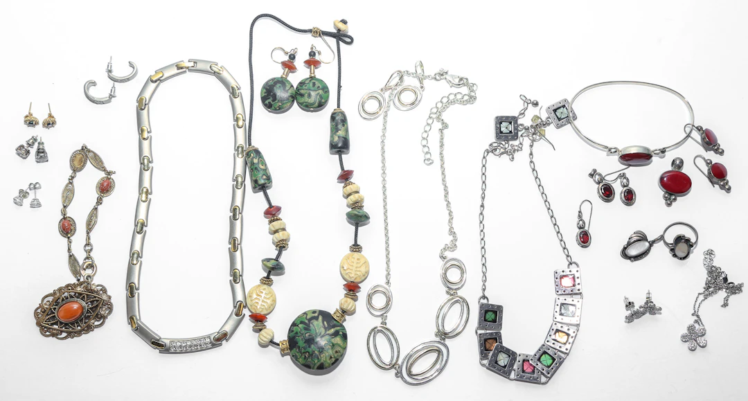 A Group of 14K Studs, Sterling & Costume Jewelry Sets