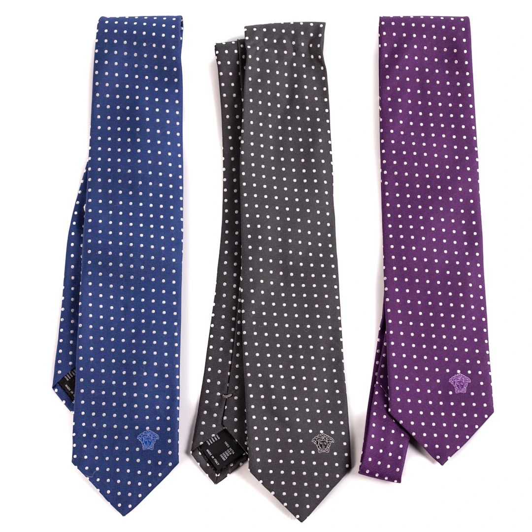 Three Versace Silk Neckties