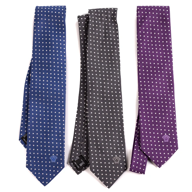 Three Versace Silk Neckties