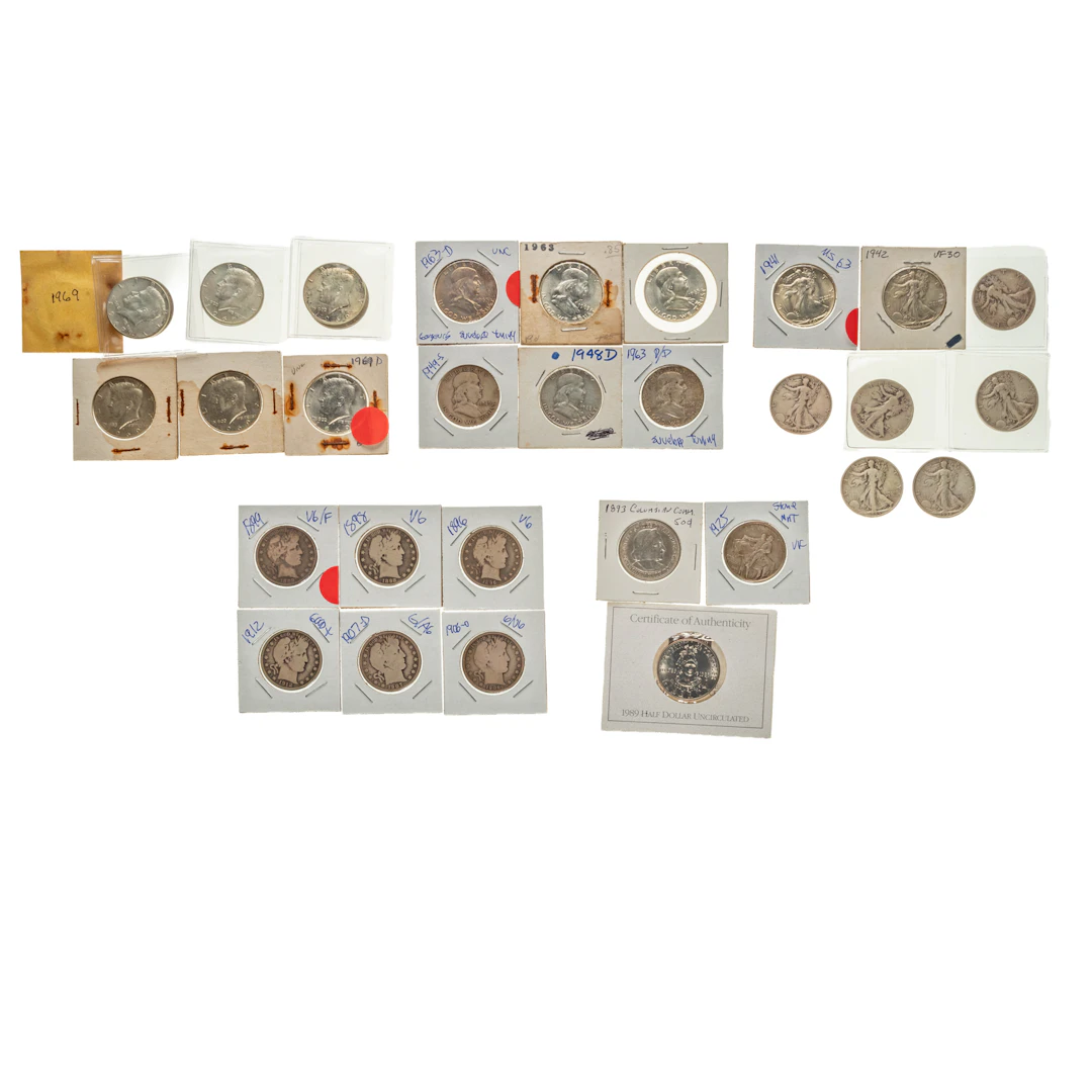 Collection of Half Dollar Types 1896-1989