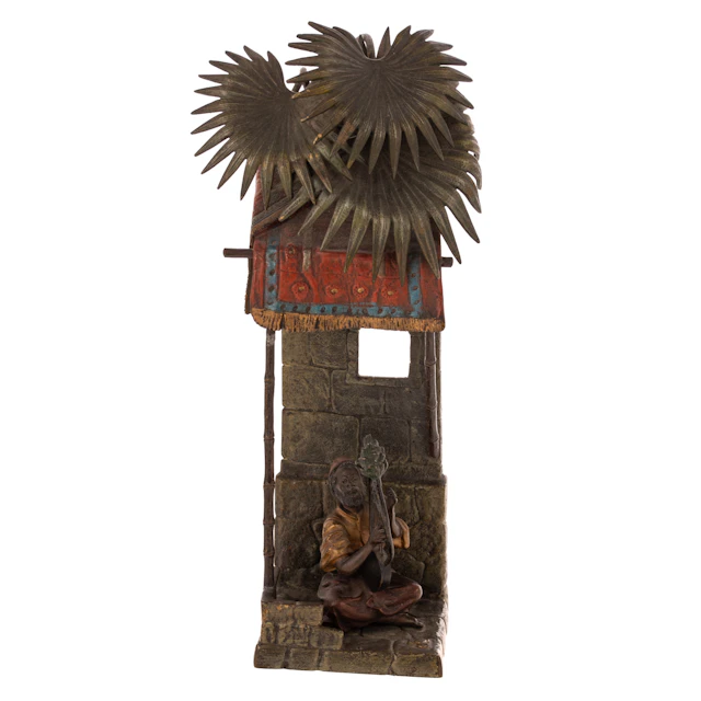 An Austrian Franz Bergman Style Bronze Lamp