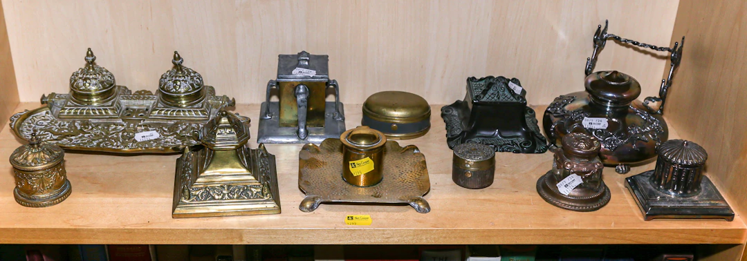 A Selection of Eleven Inkwells